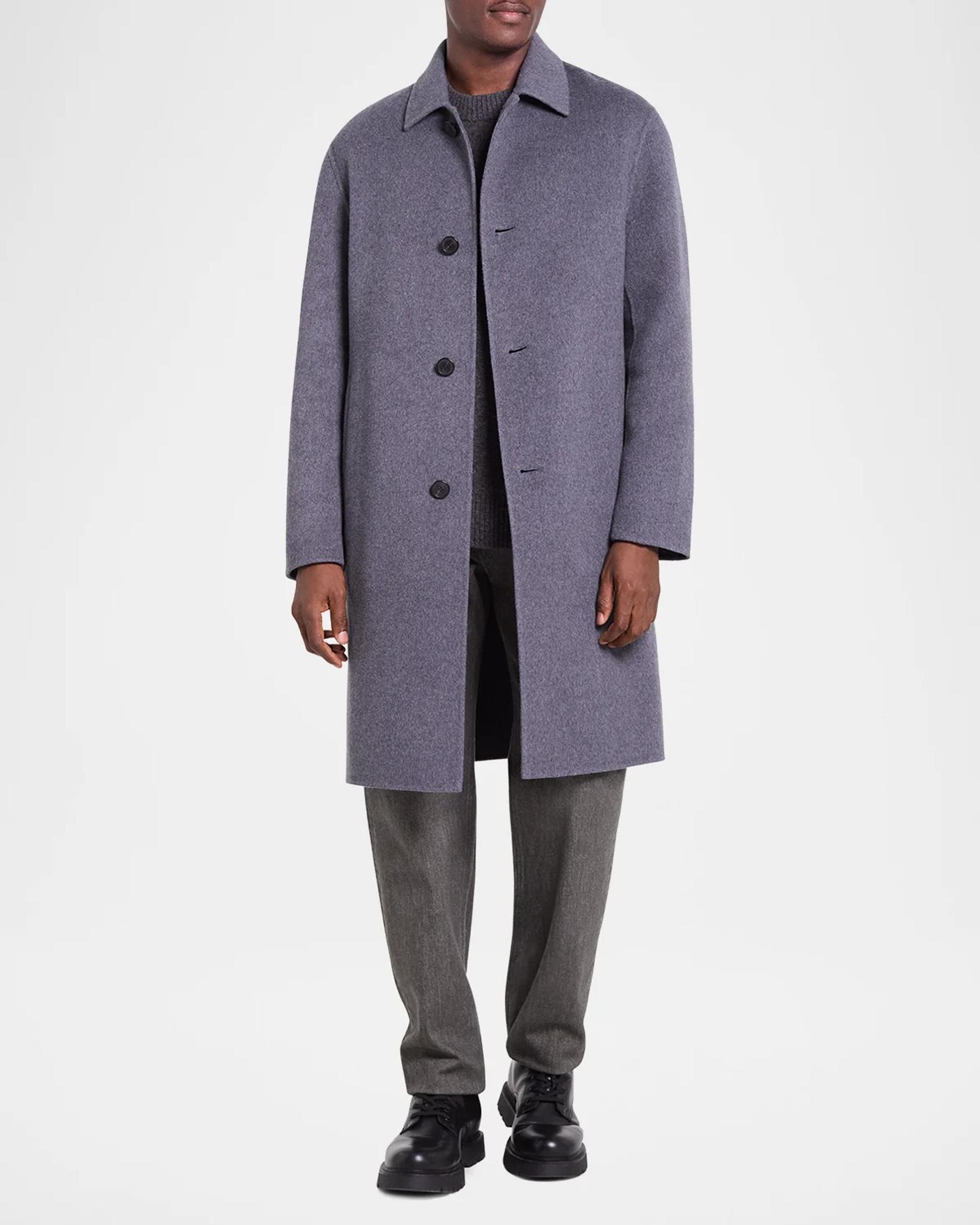 Theory Men's Wool and Cashmere Overcoat | Neiman Marcus