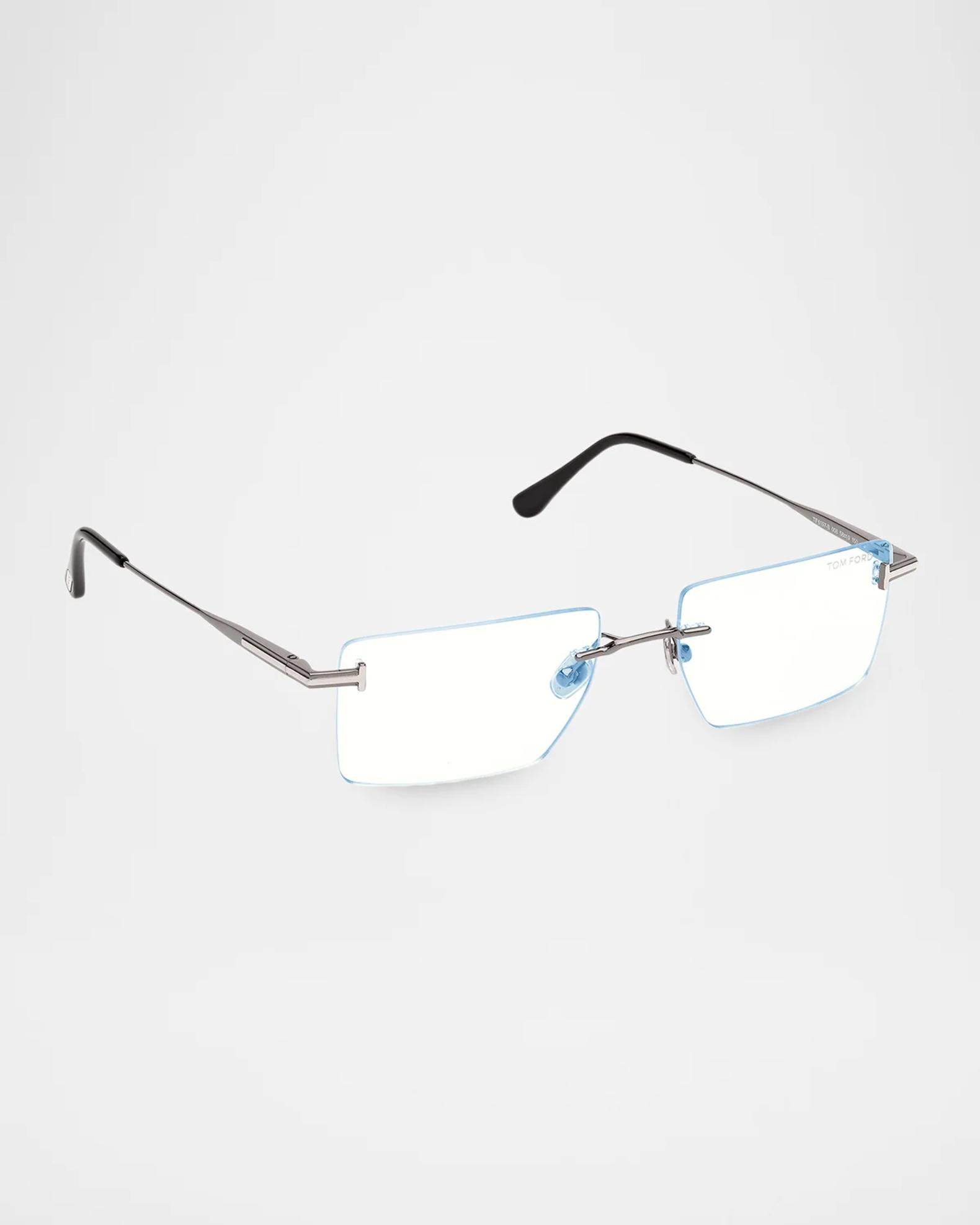 TOM FORD Men's 58MM Rimless Blue-Block Rectangular Eyeglasses | Neiman ...