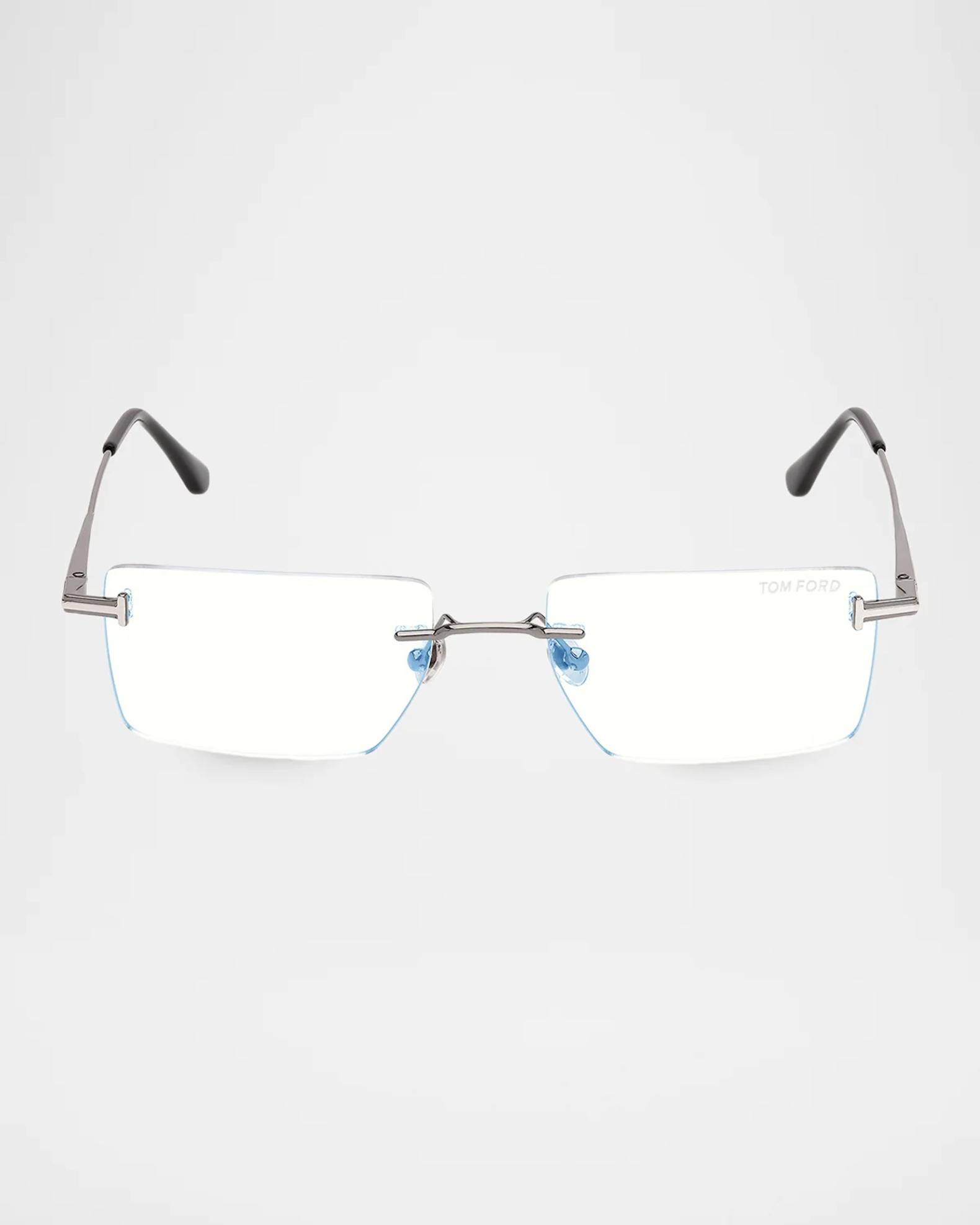TOM FORD Men's 58MM Rimless Blue-Block Rectangular Eyeglasses | Neiman ...