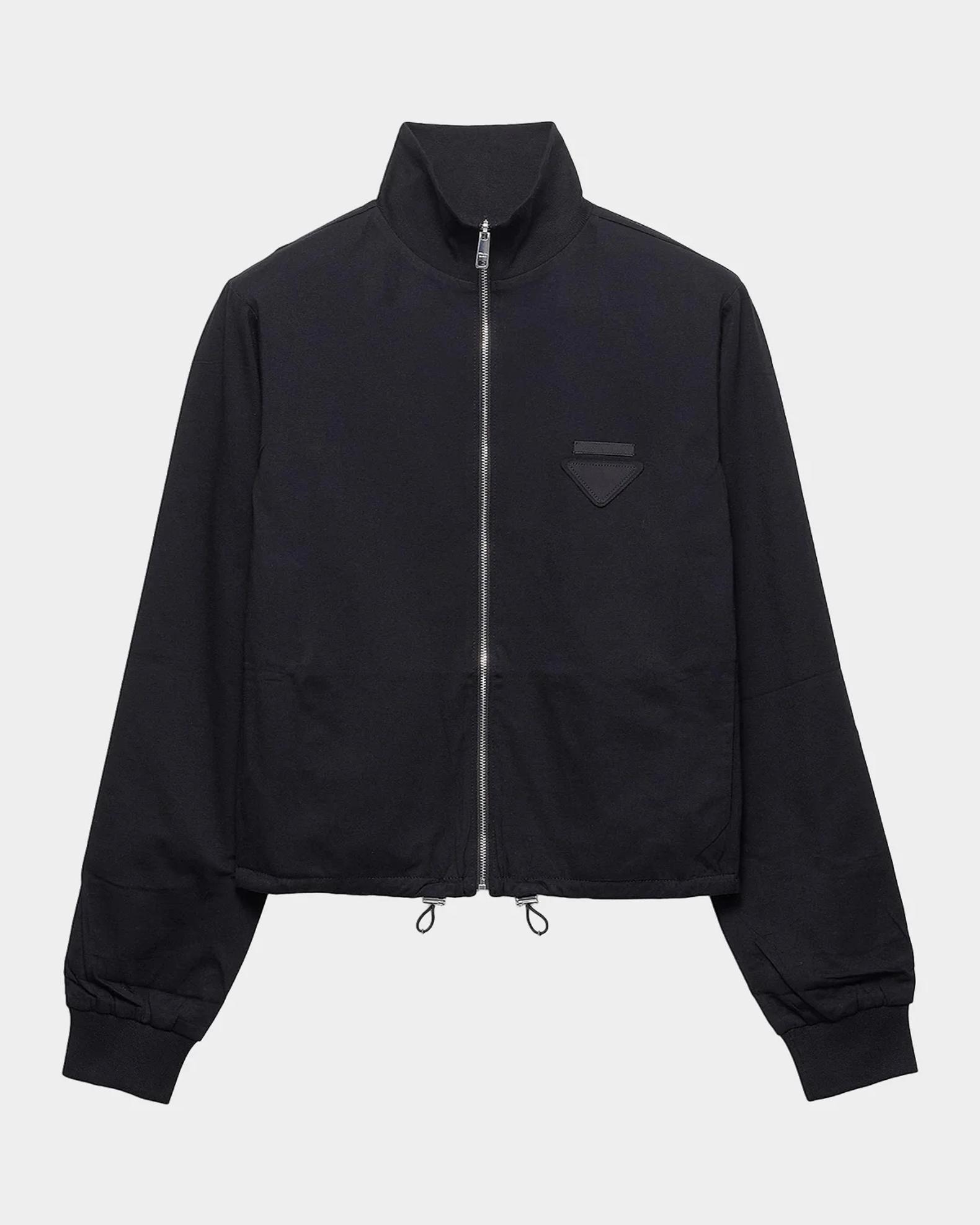 Prada Logo Cotton Boxy Fit Jacket | Neiman Marcus