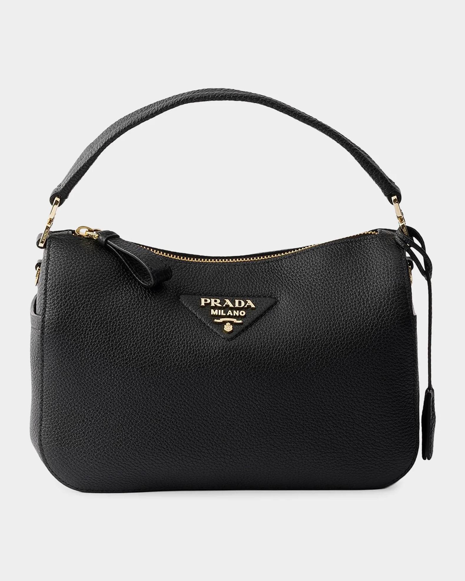 Prada Small Leather Top Handle Bag | Neiman Marcus