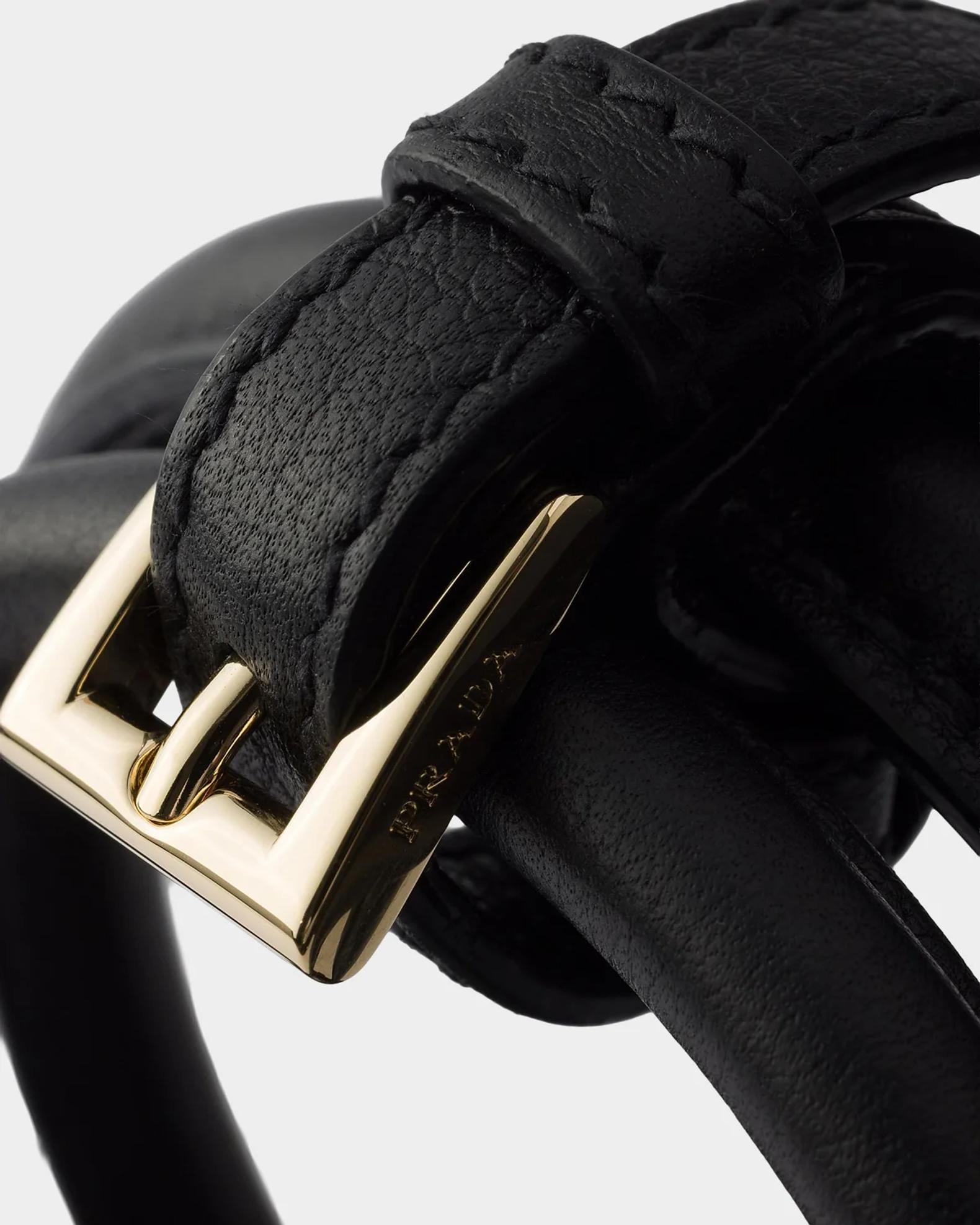 Prada Small Buckle Leather Top Handle Bag | Neiman Marcus
