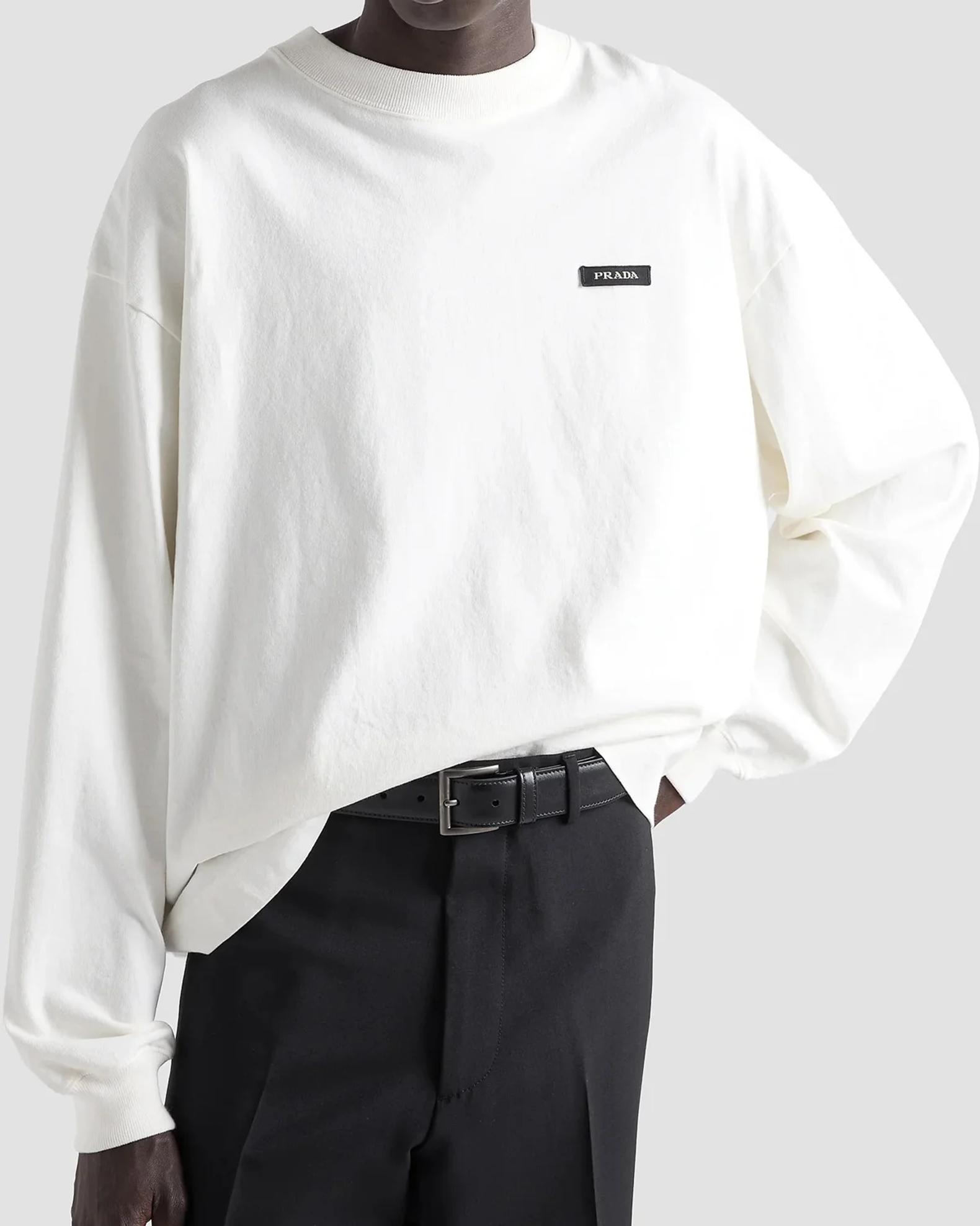 Prada Cotton Long-Sleeve T-Shirt | Neiman Marcus