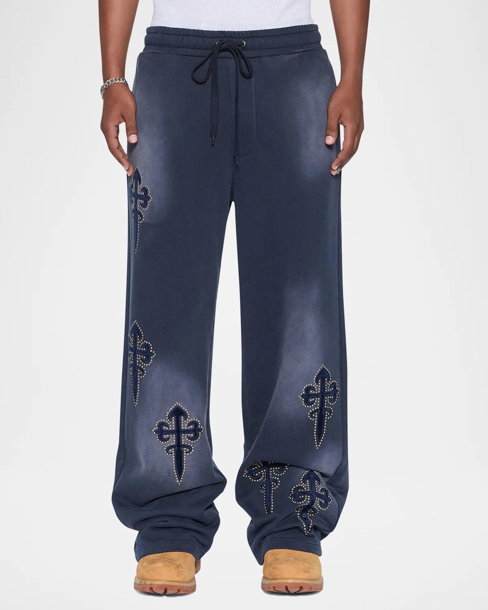 Ksubi Kaliba Cotton Wide-Leg Track Pants | Neiman Marcus