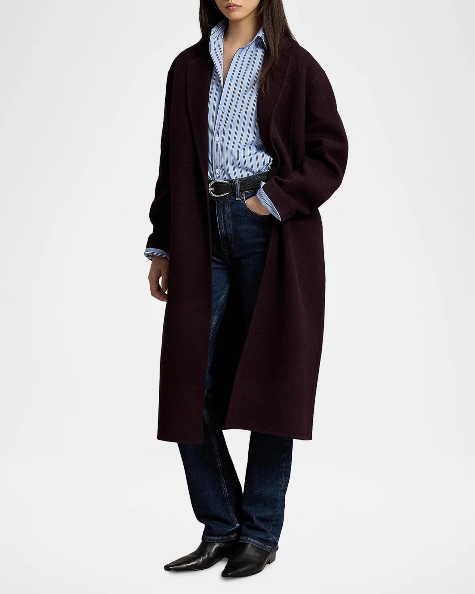 Polo Ralph Lauren Double-Faced Long Wool Coat | Neiman Marcus