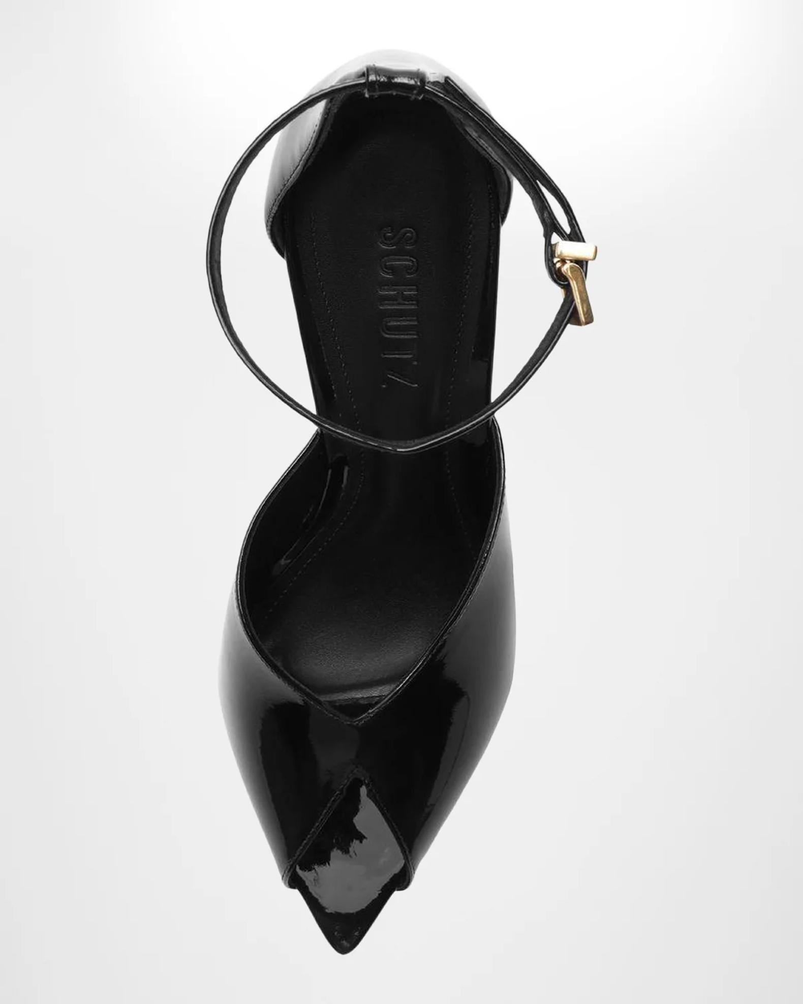 Schutz Ingrid 100MM Patent Leather D'Orsay Sandals | Neiman Marcus