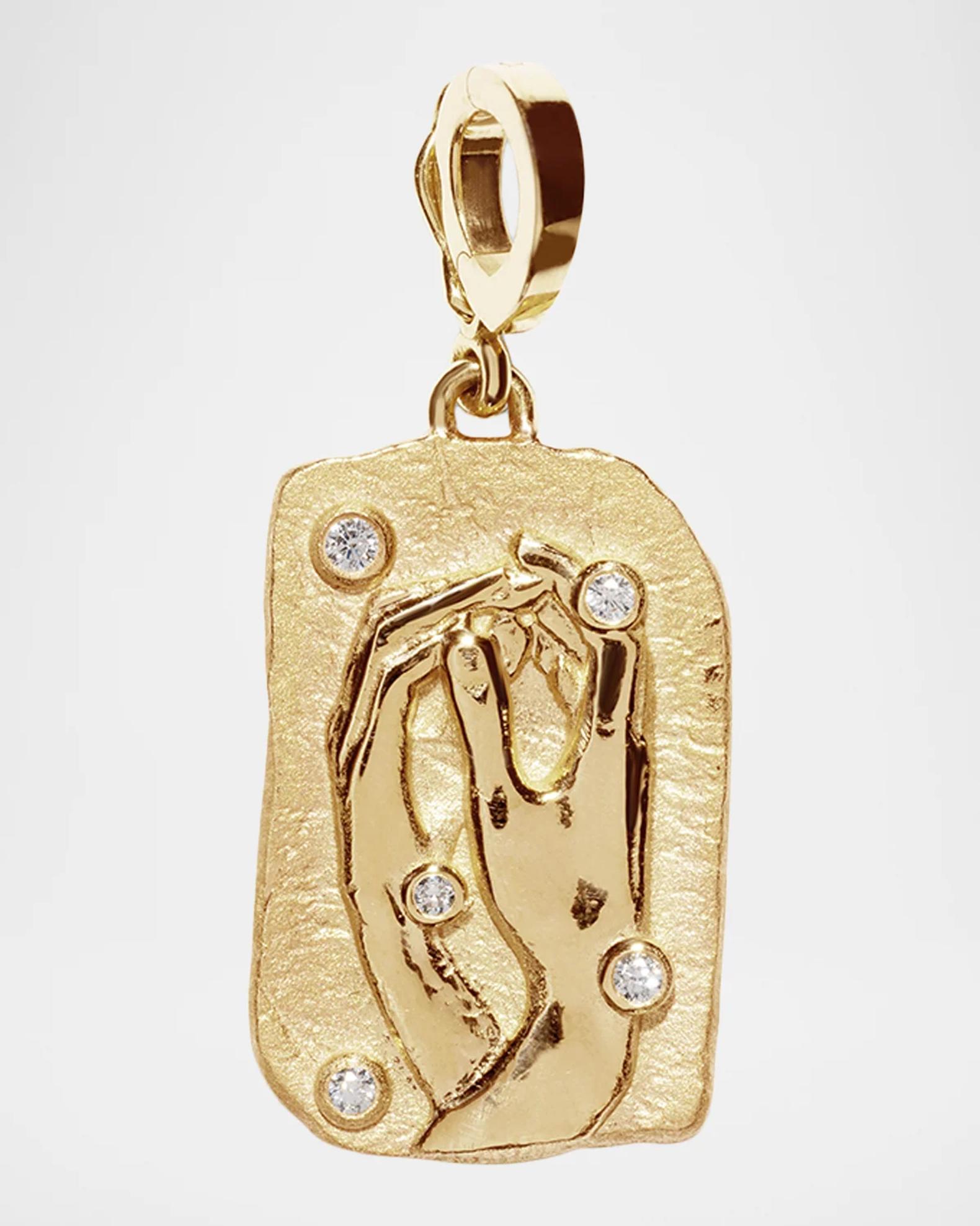 AZLEE 18K Collide Large Relic Coin Pendant | Neiman Marcus