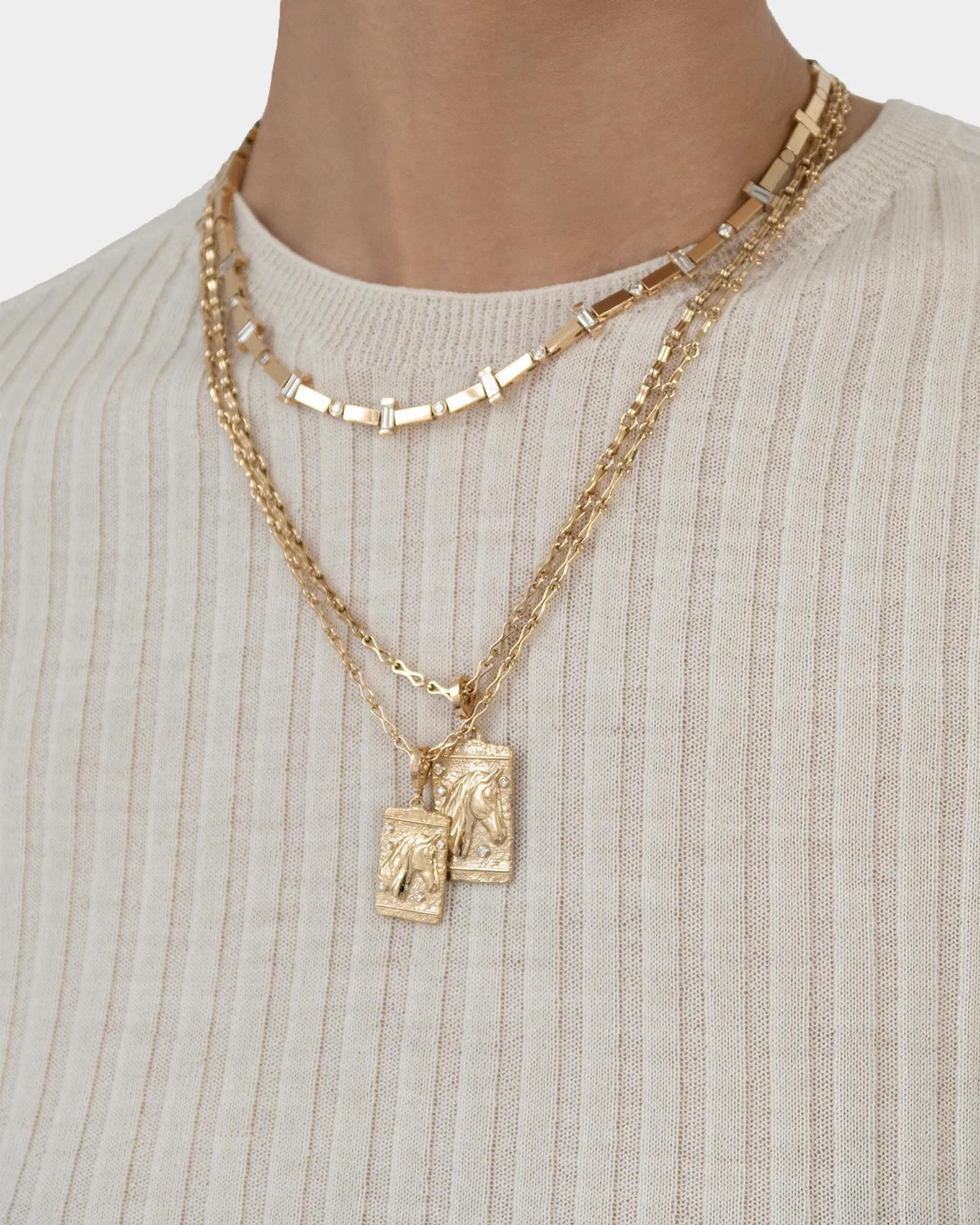 AZLEE 18K Horse Large Relic Coin Pendant | Neiman Marcus