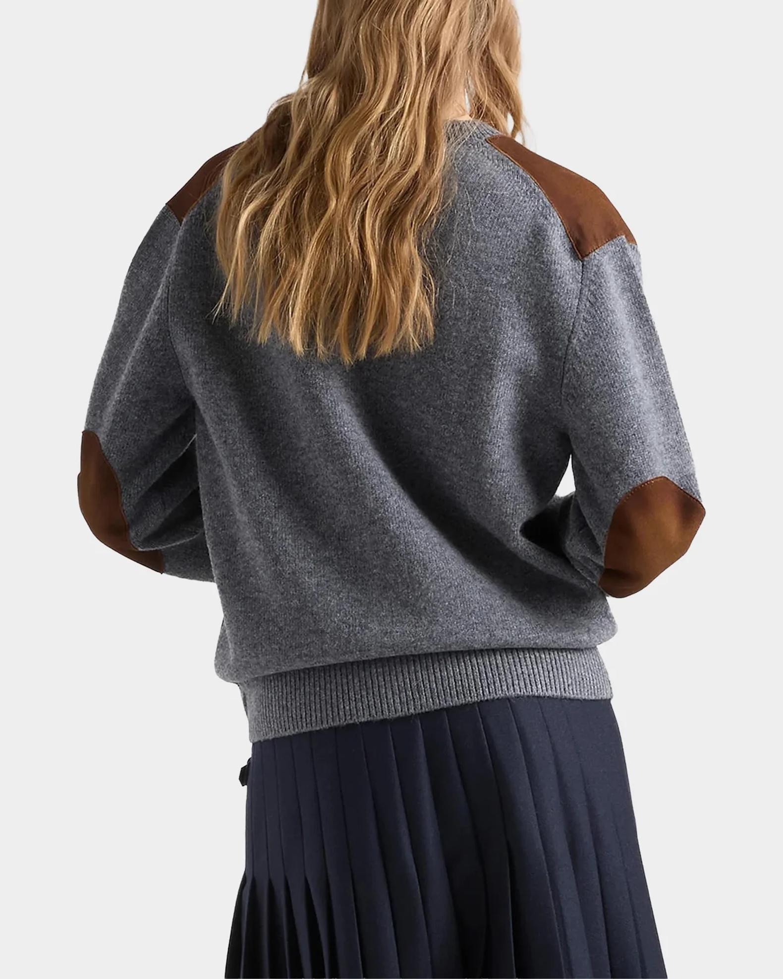 Prada Mixed-Media Wool-Suede Cardigan | Neiman Marcus