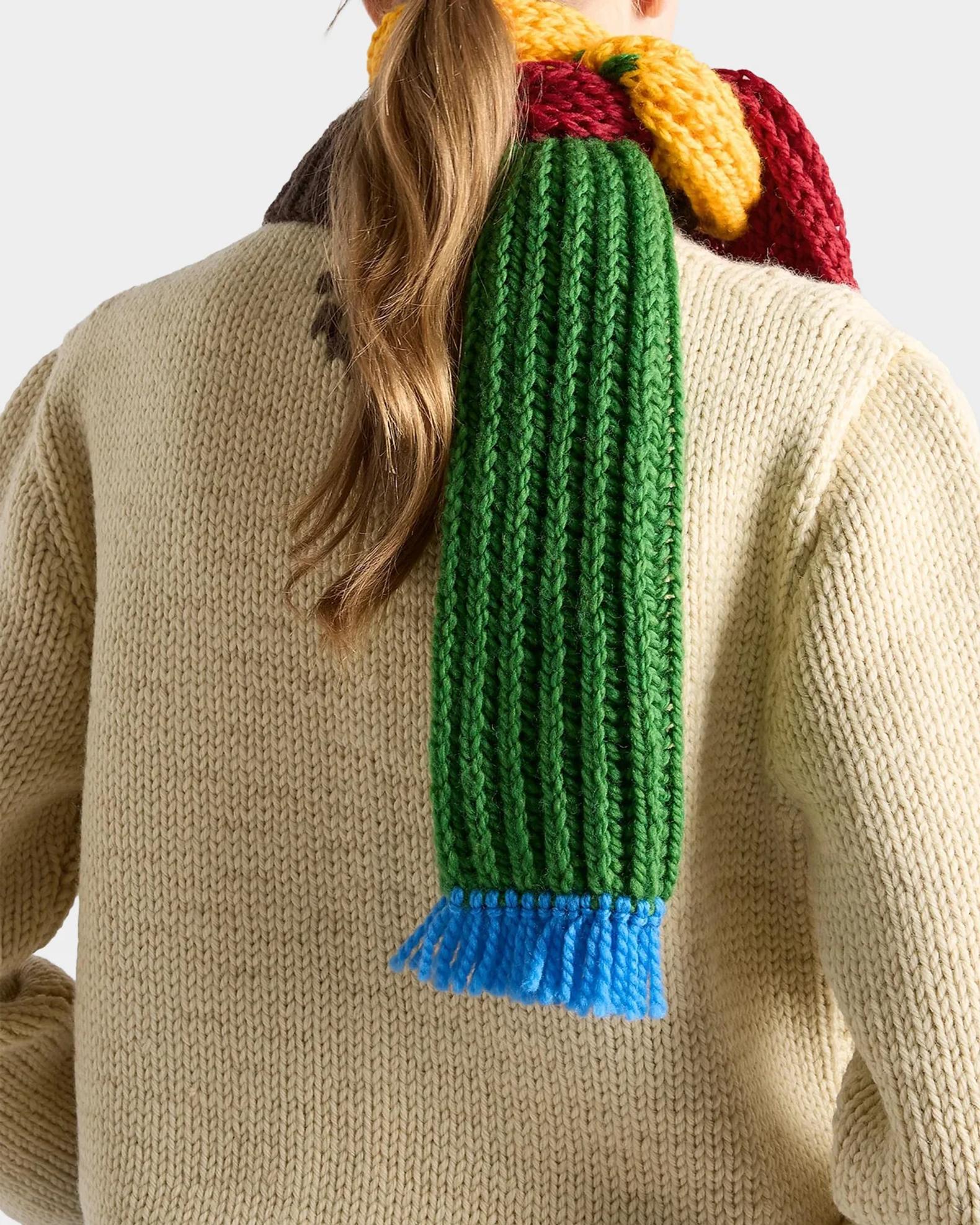 Prada Chunky Knit Wool Scarf | Neiman Marcus