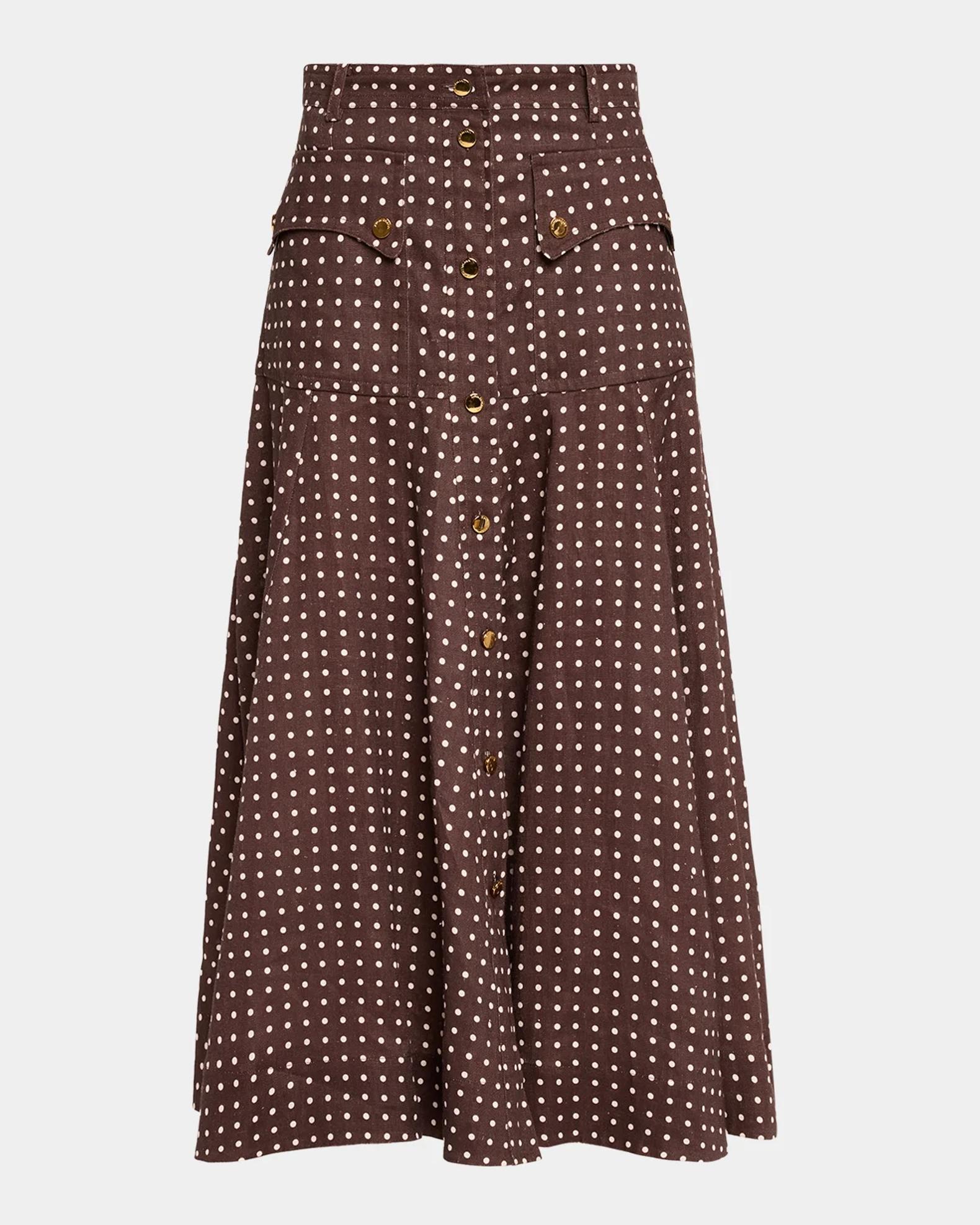 Zimmermann Cargo Linen Midi Skirt | Neiman Marcus