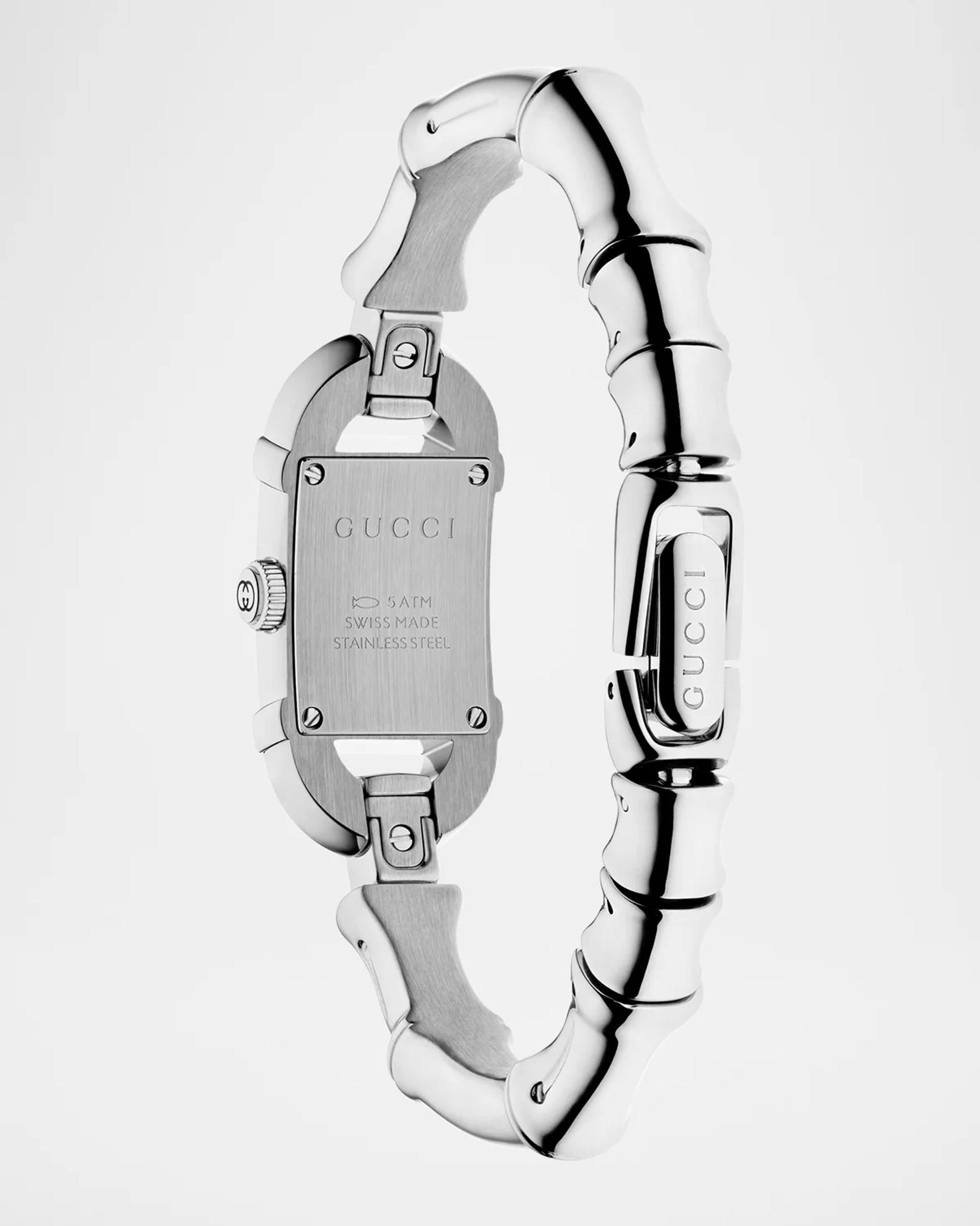 Gucci Gucci Bamboo Black Dial Watch, 22x17mm | Neiman Marcus
