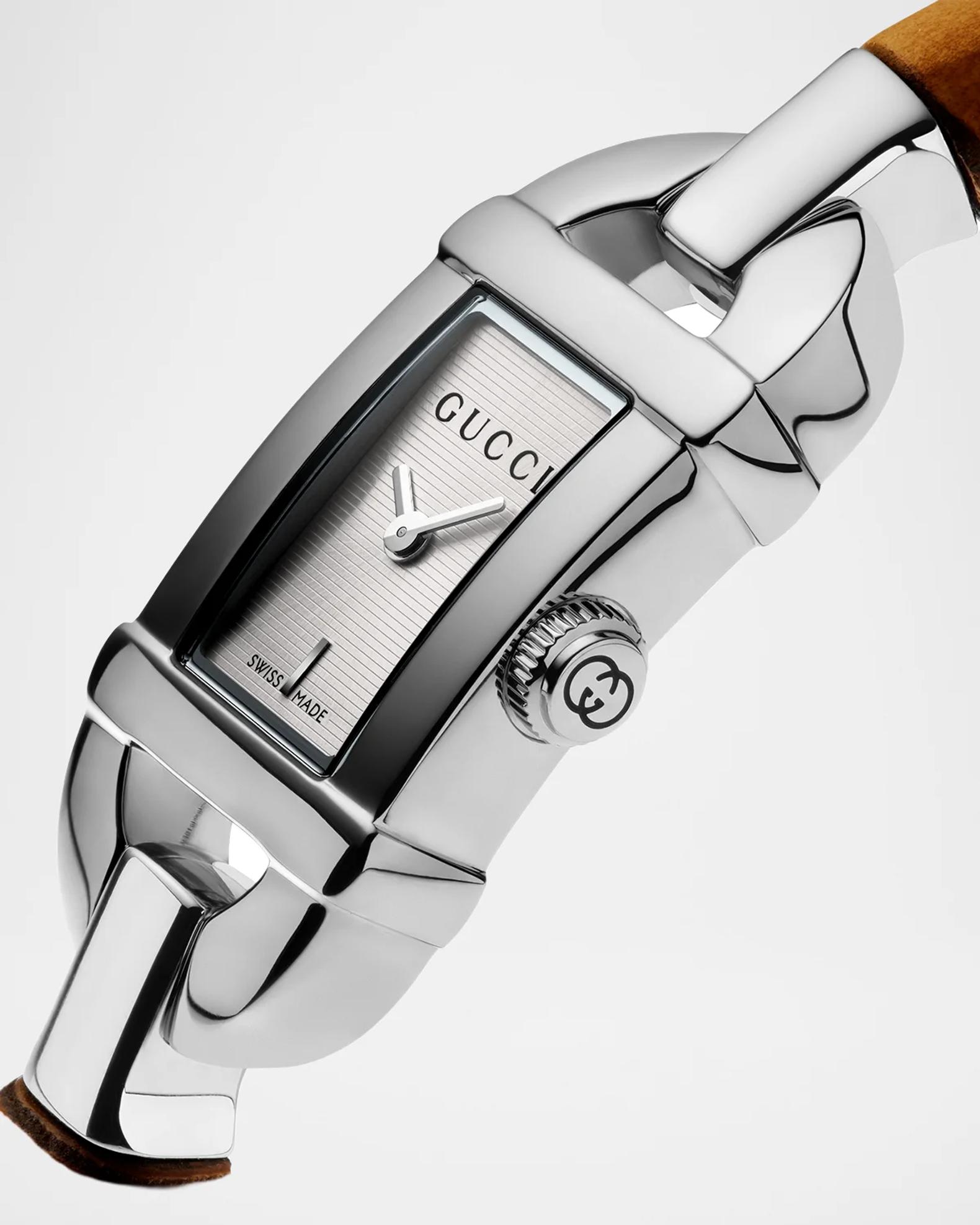Gucci Gucci Bamboo White Dial Watch, 22x17mm | Neiman Marcus