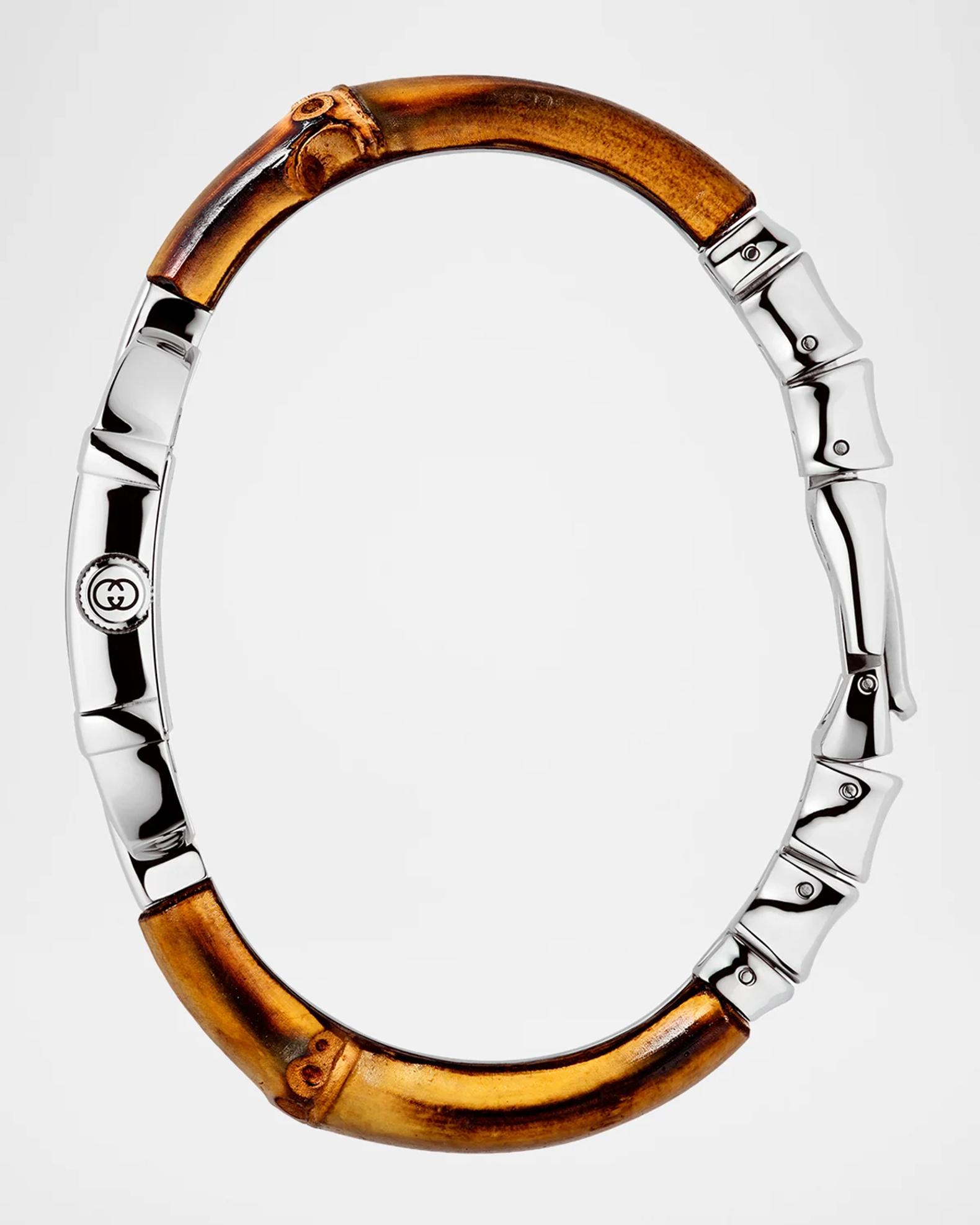 Gucci Gucci Bamboo White Dial Watch, 22x17mm | Neiman Marcus
