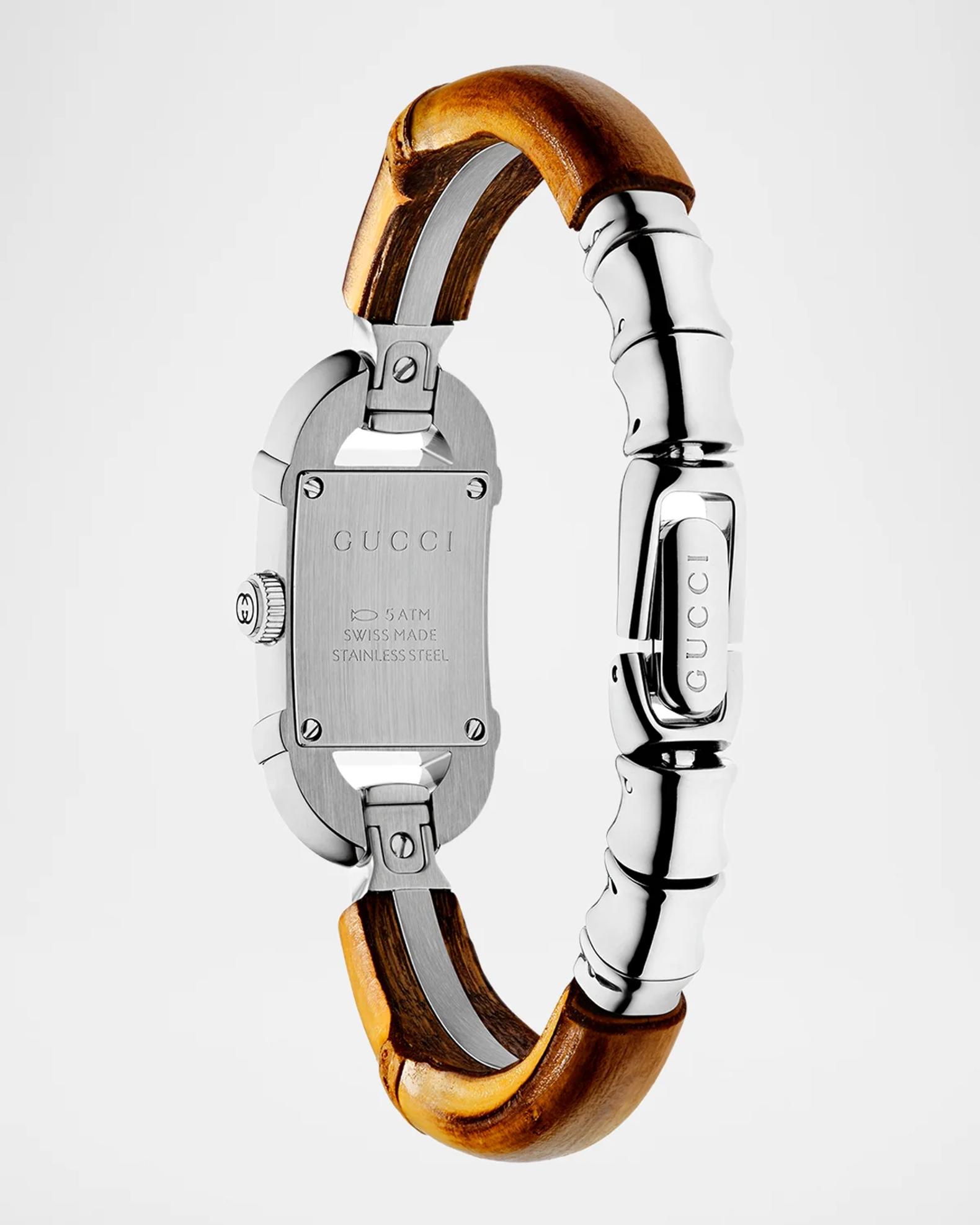 Gucci Gucci Bamboo White Dial Watch, 22x17mm | Neiman Marcus