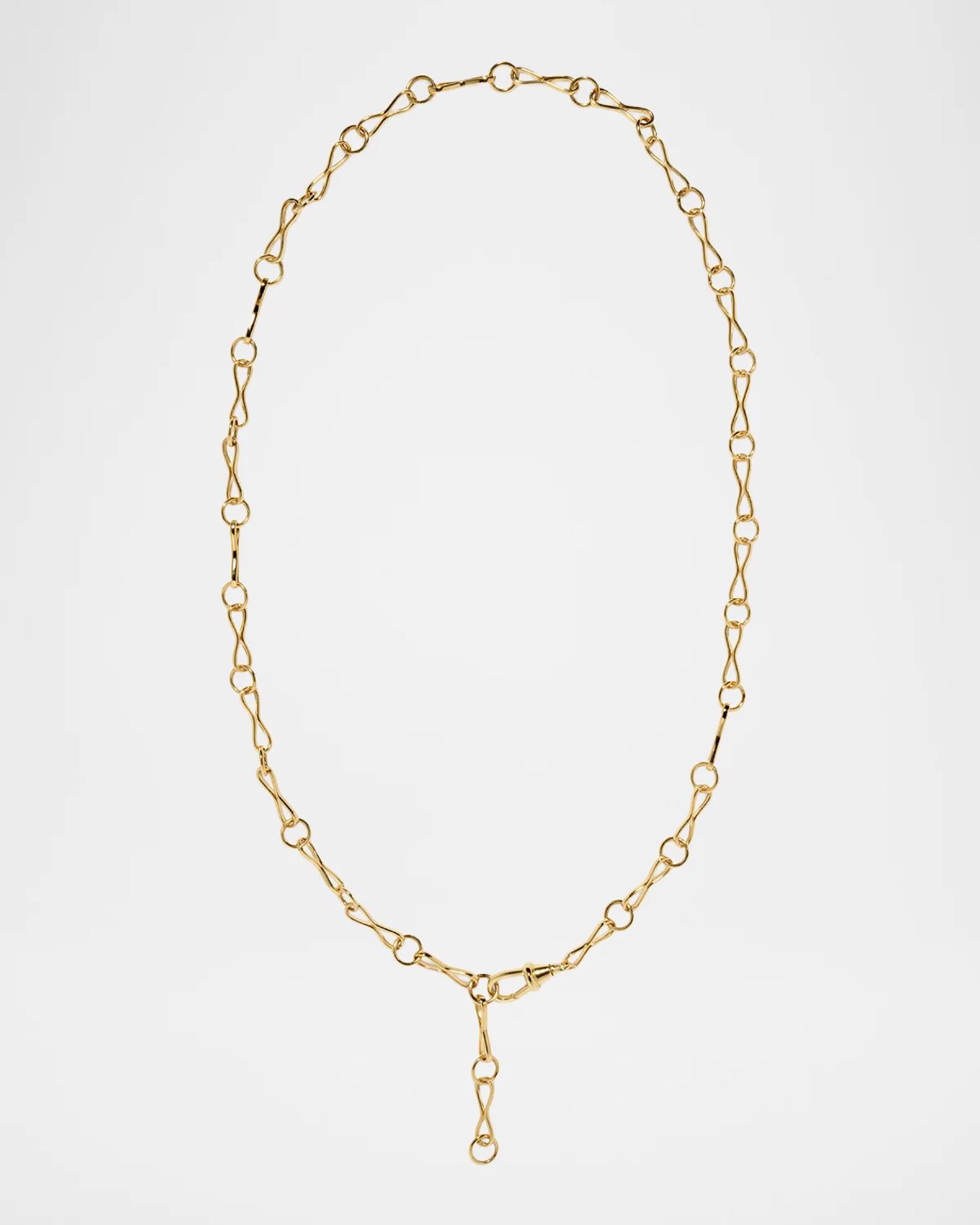 AZLEE 18K Large Motif Chain Lariat Necklace, 20