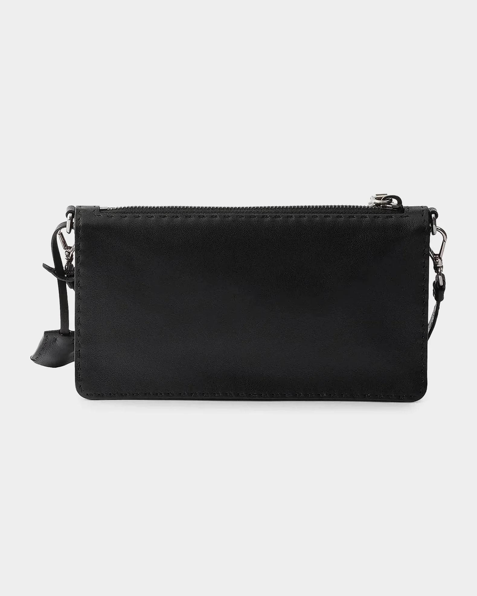 PRADA ブラック レザー ケース Prada Logo Nappa Leather Pouch | Neiman Marcus