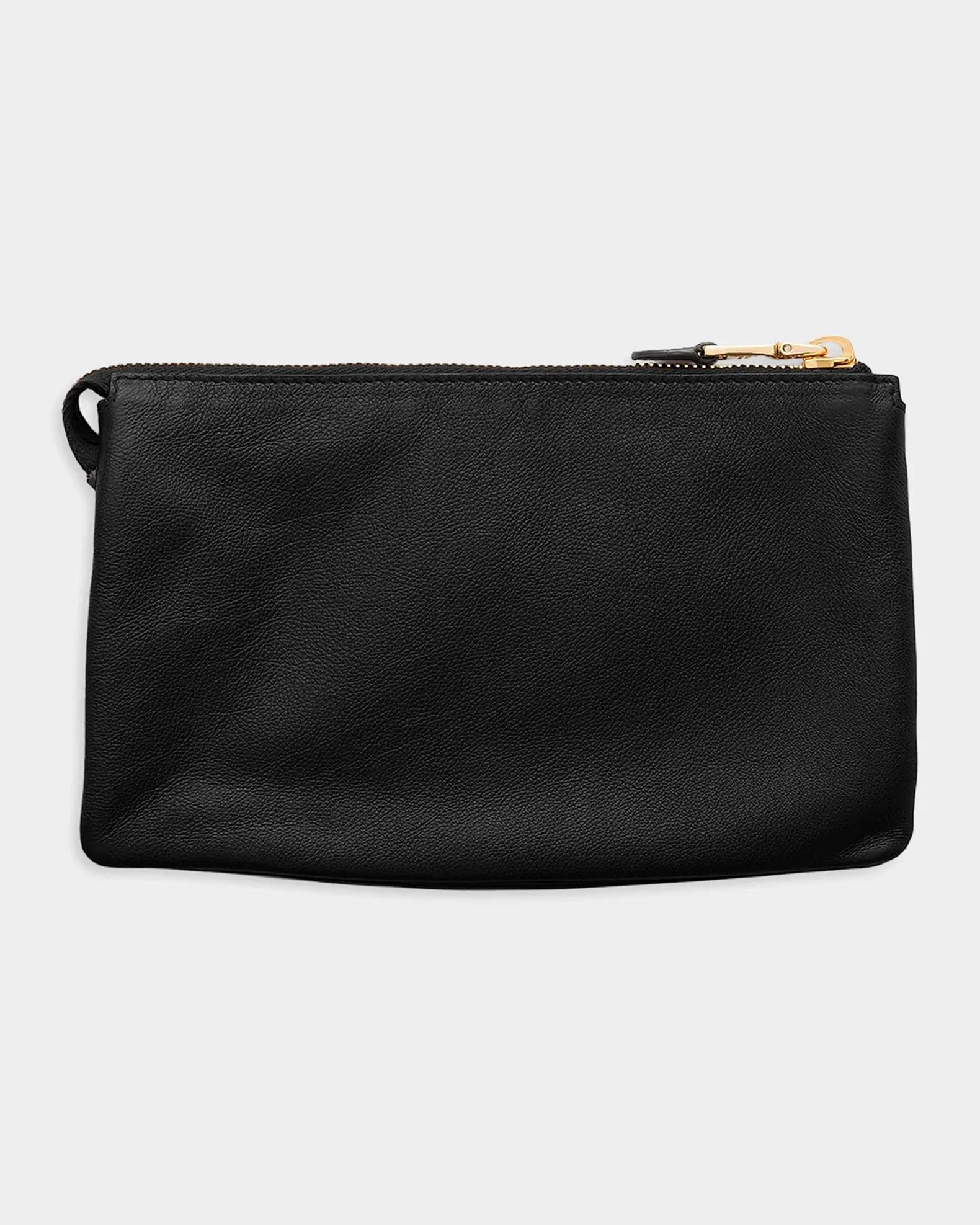 PRADA　A5サイズ ジッパーポーチ Prada Leather Zipper Pouch | Neiman Marcus
