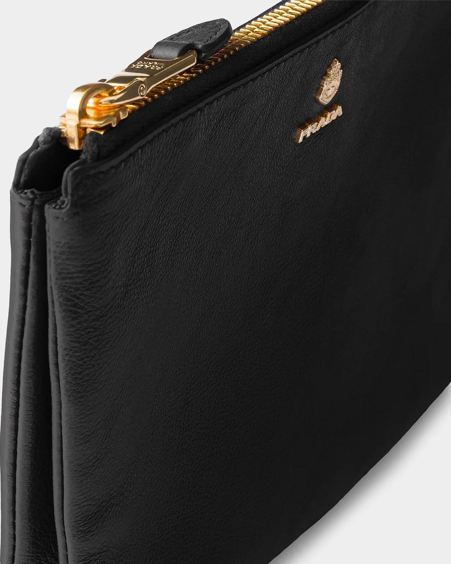 Prada Leather Zipper Pouch | Neiman Marcus
