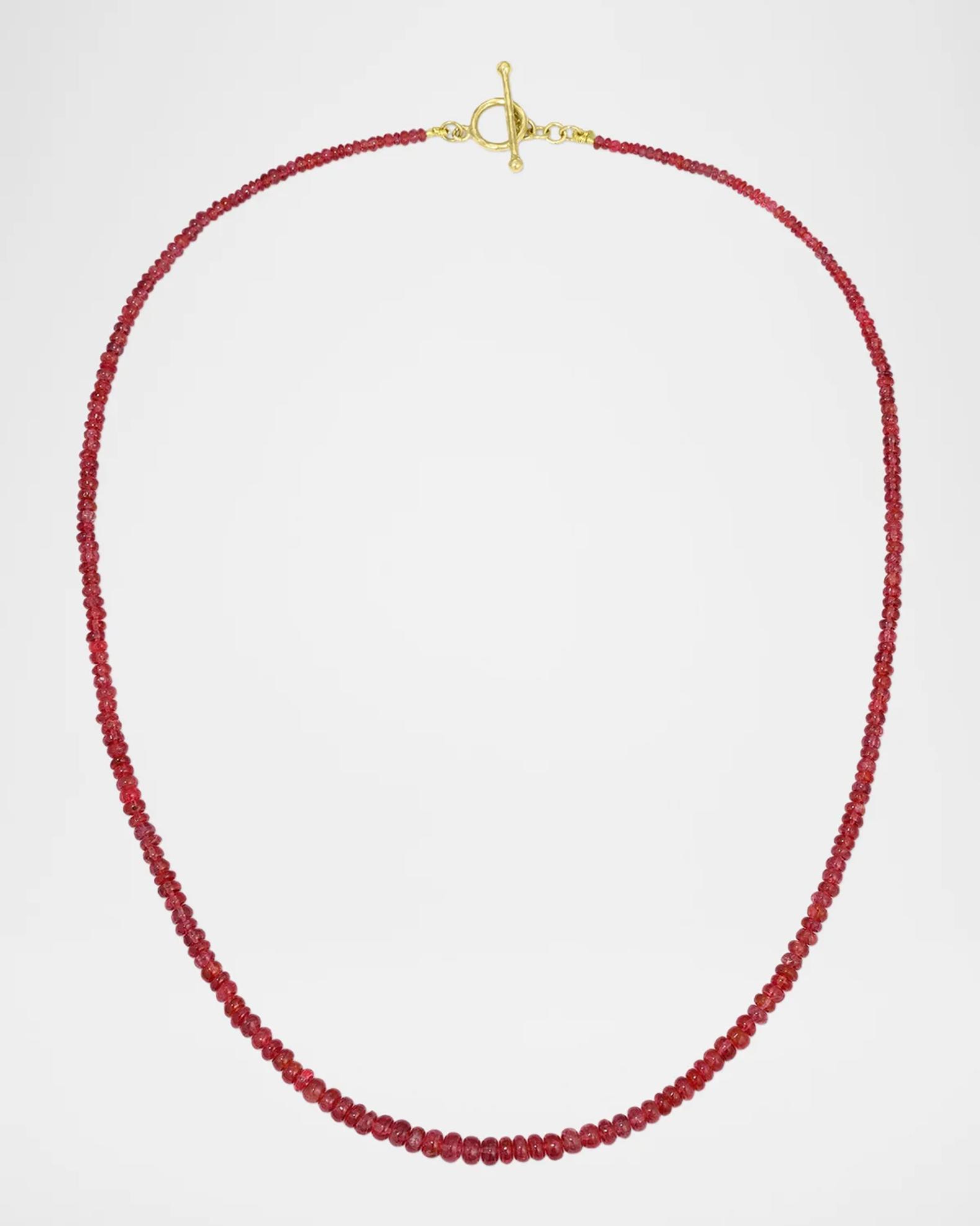 Octavia Elizabeth 18K Red Spinel Beaded Necklace | Neiman Marcus
