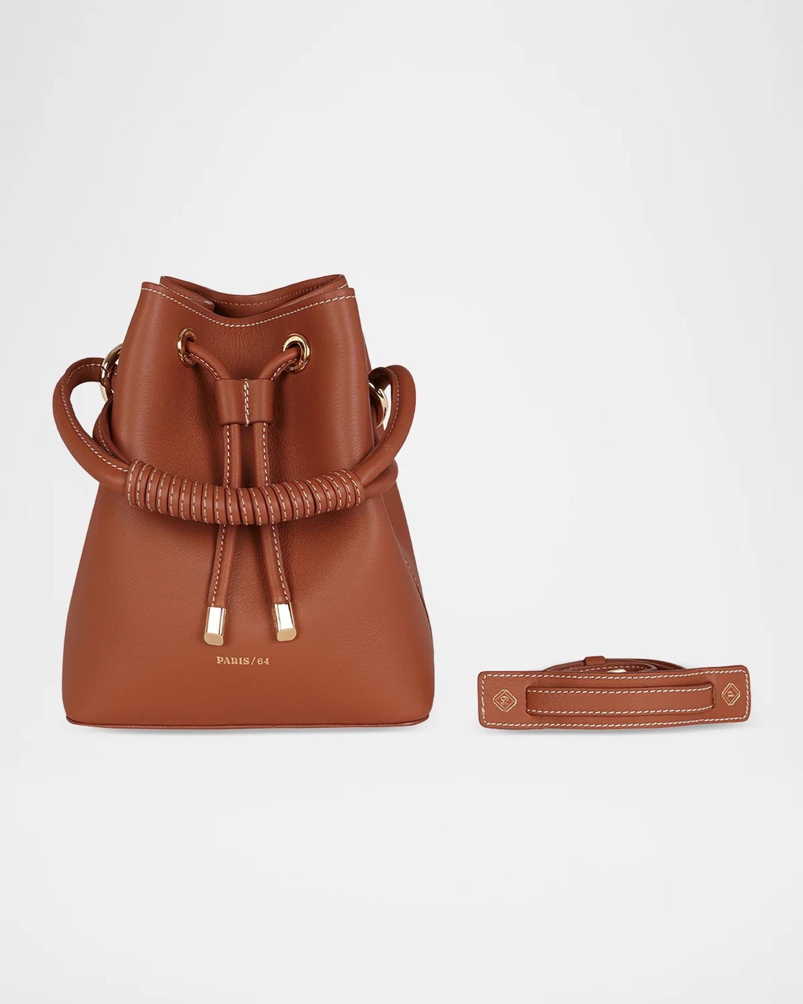 Paris 64 Studio Leather Bucket Bag | Neiman Marcus