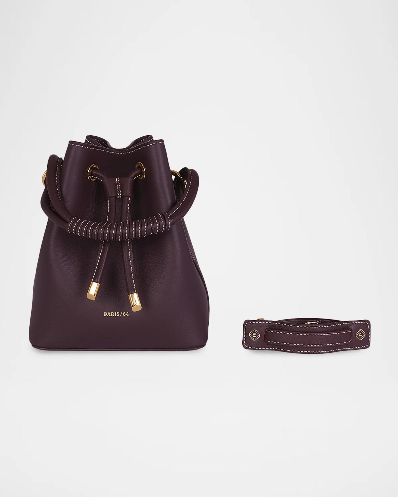 Paris 64 Studio Leather Bucket Crossbody Bag | Neiman Marcus