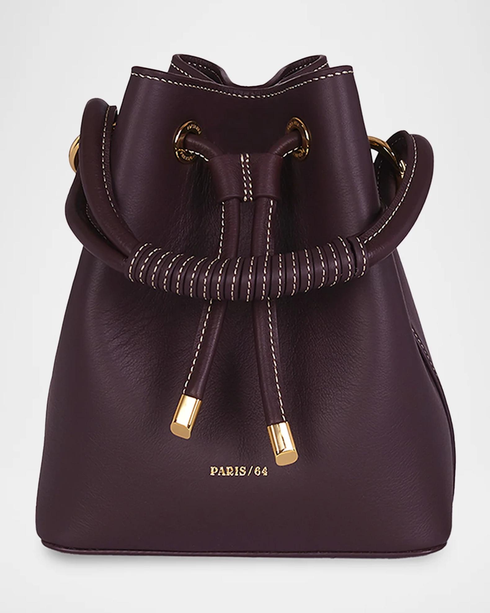 Paris 64 Studio Leather Bucket Crossbody Bag | Neiman Marcus