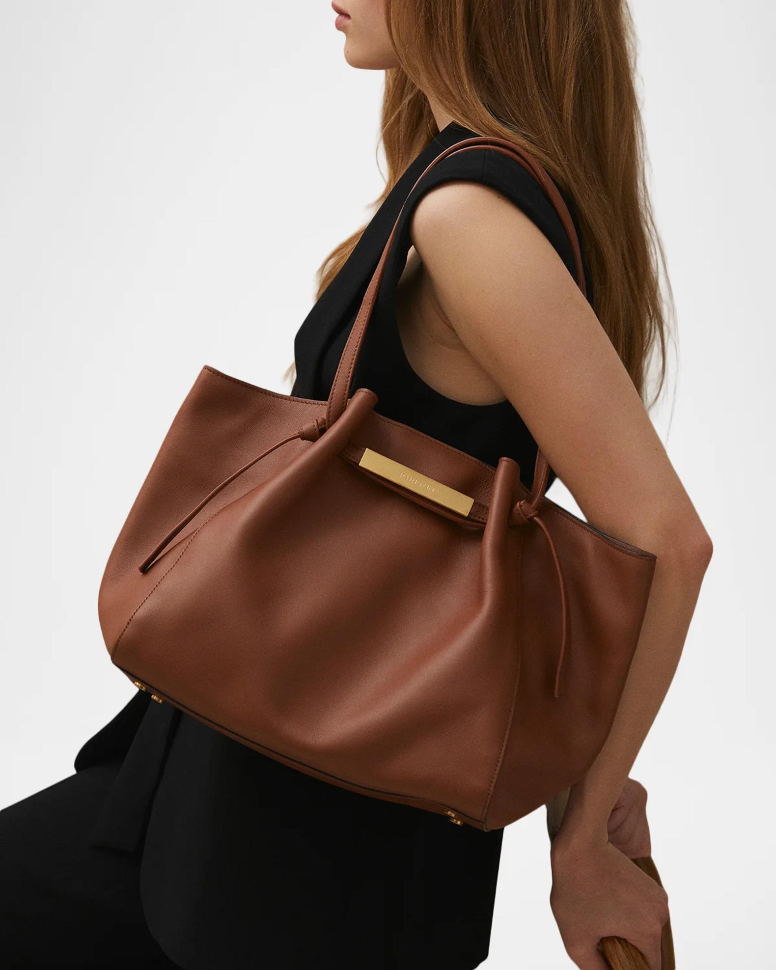 Paris 64 Manhattan Pleated Leather Tote Bag | Neiman Marcus