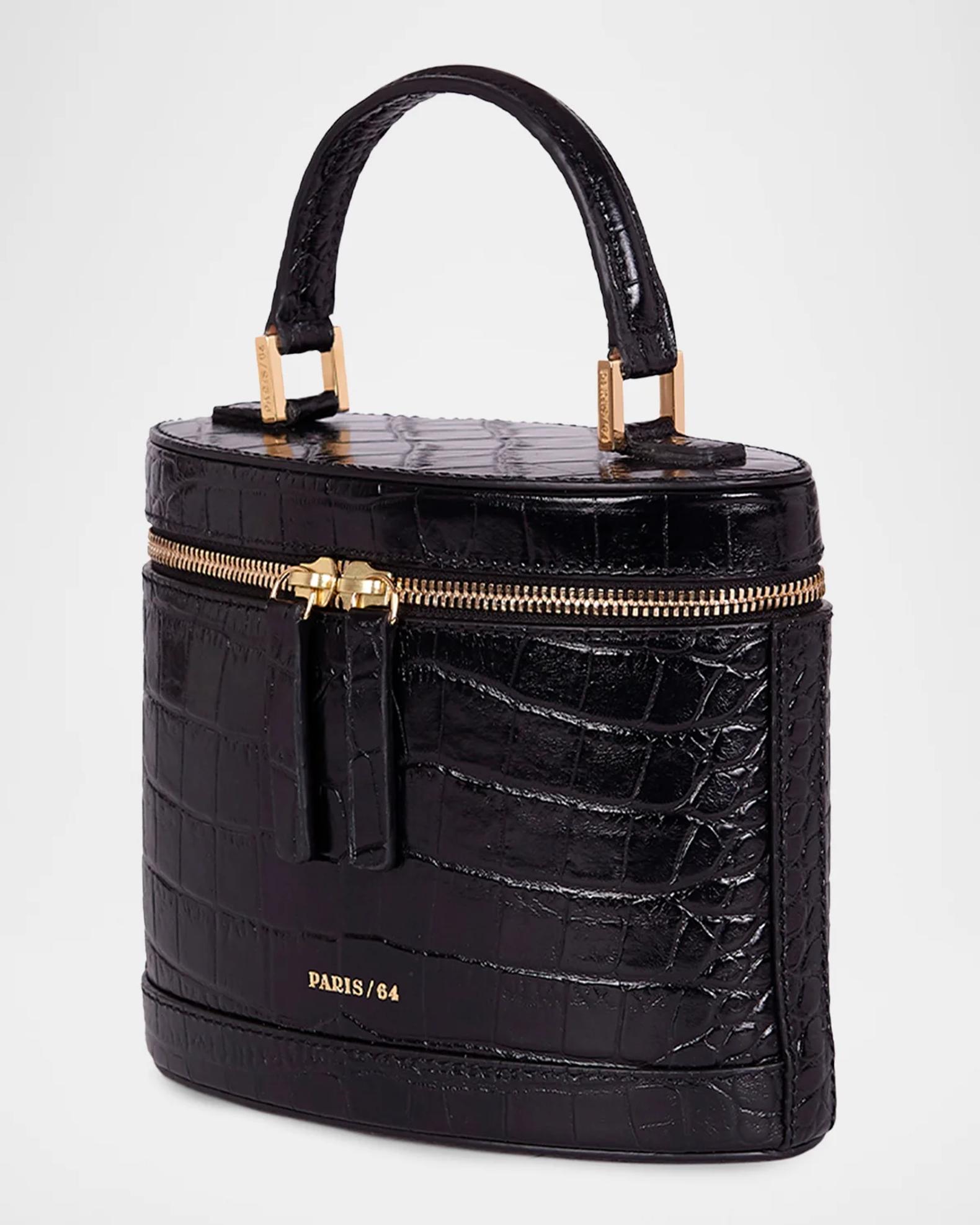 Paris 64 Prismatic Embossed Leather Top-Handle Bag | Neiman Marcus