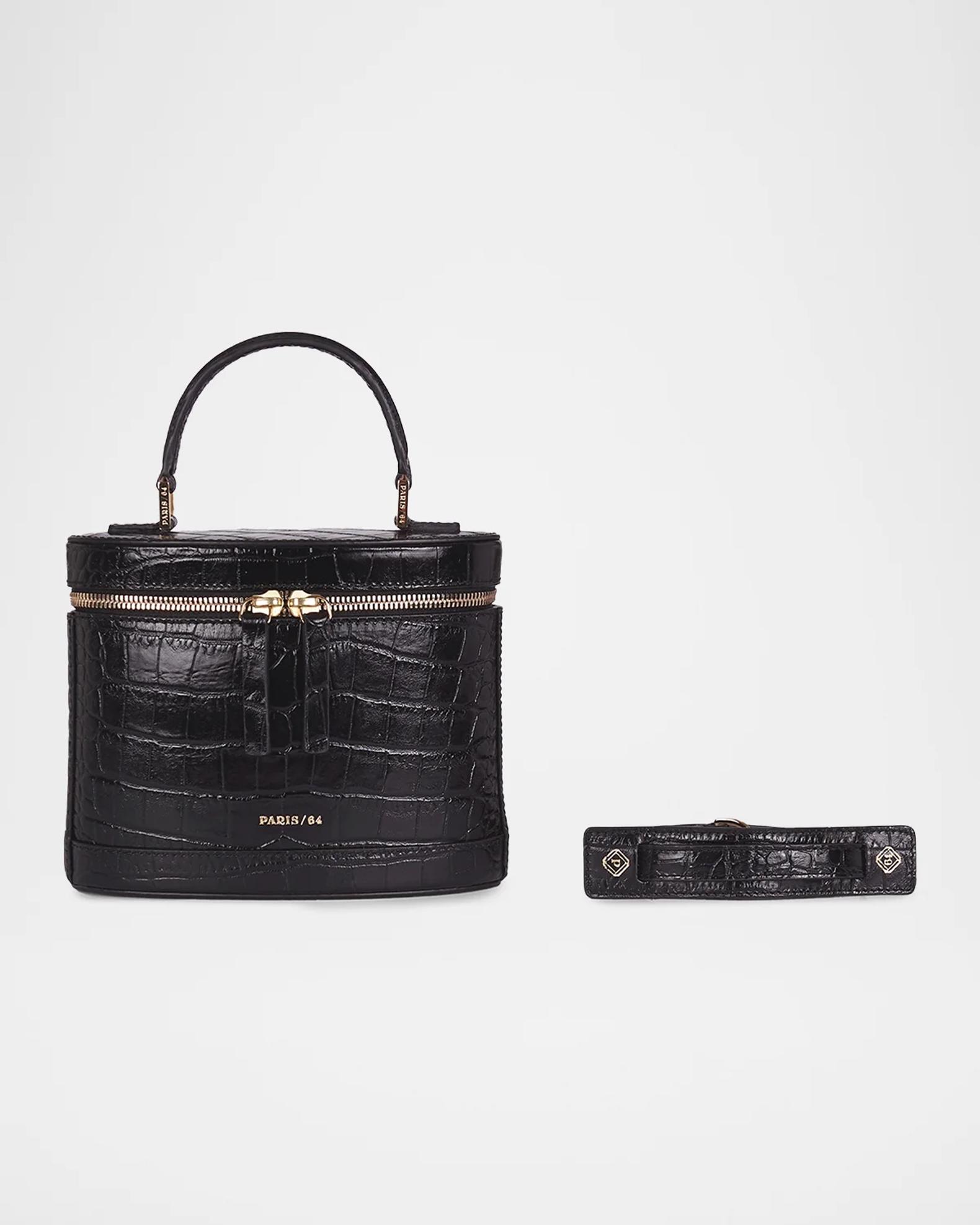 Paris 64 Prismatic Embossed Leather Top-Handle Bag | Neiman Marcus
