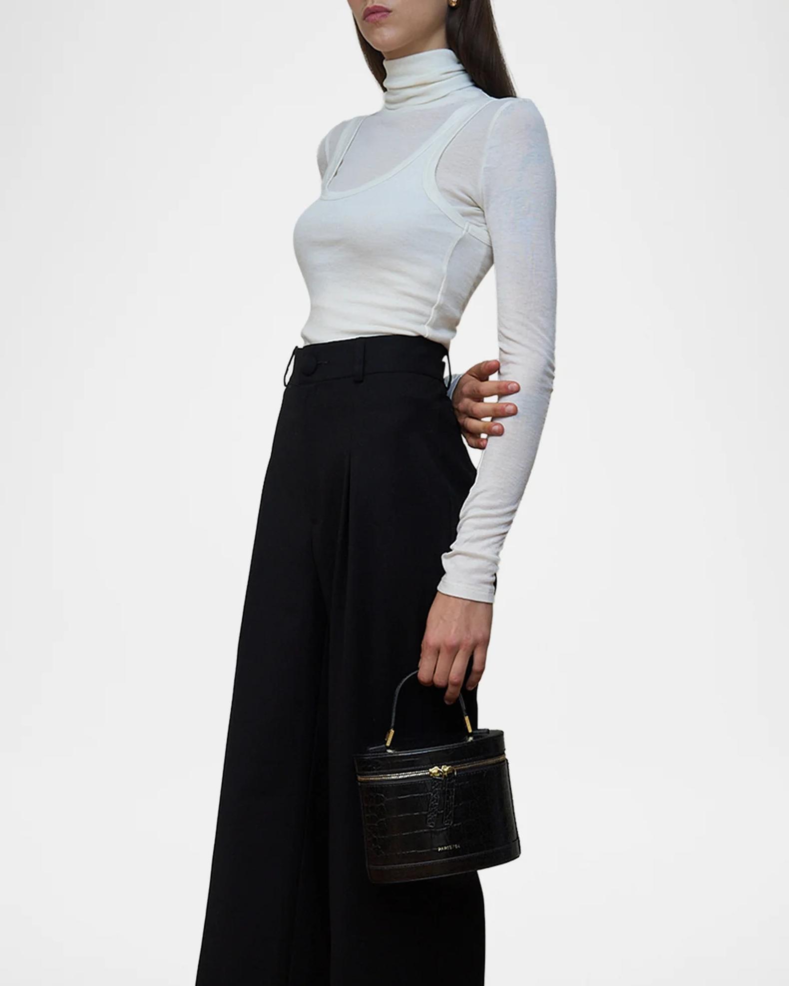 Paris 64 Prismatic Embossed Leather Top-Handle Bag | Neiman Marcus