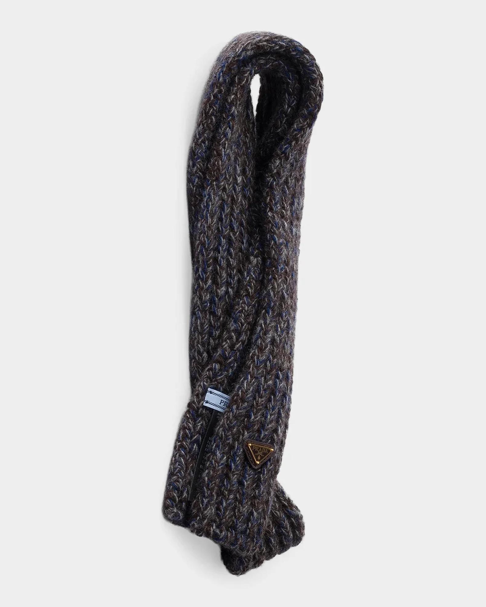 Prada Wool and Mouliné Cashmere Scarf | Neiman Marcus