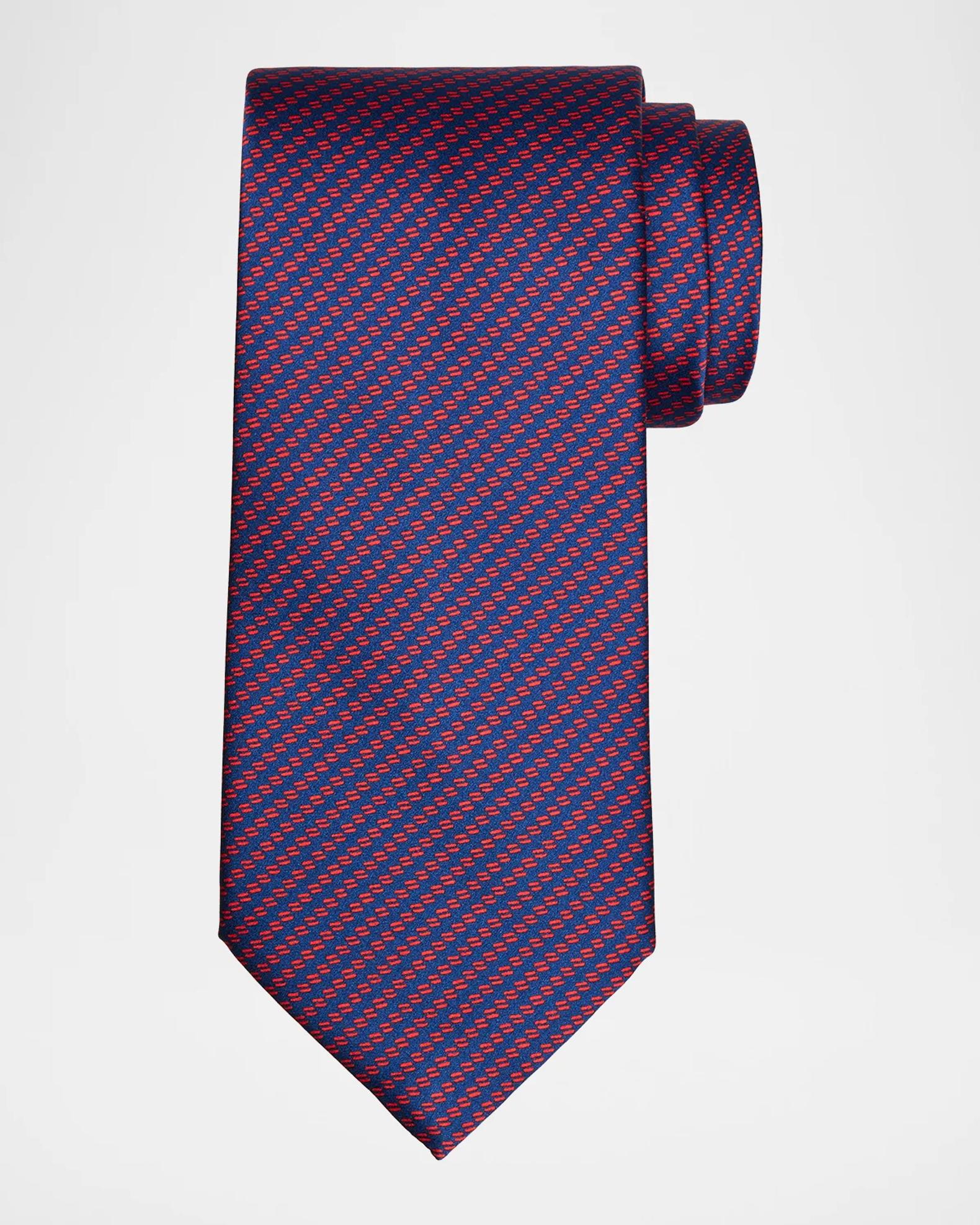 Stefano Ricci Men's Dashed Line-Print Silk Tie | Neiman Marcus