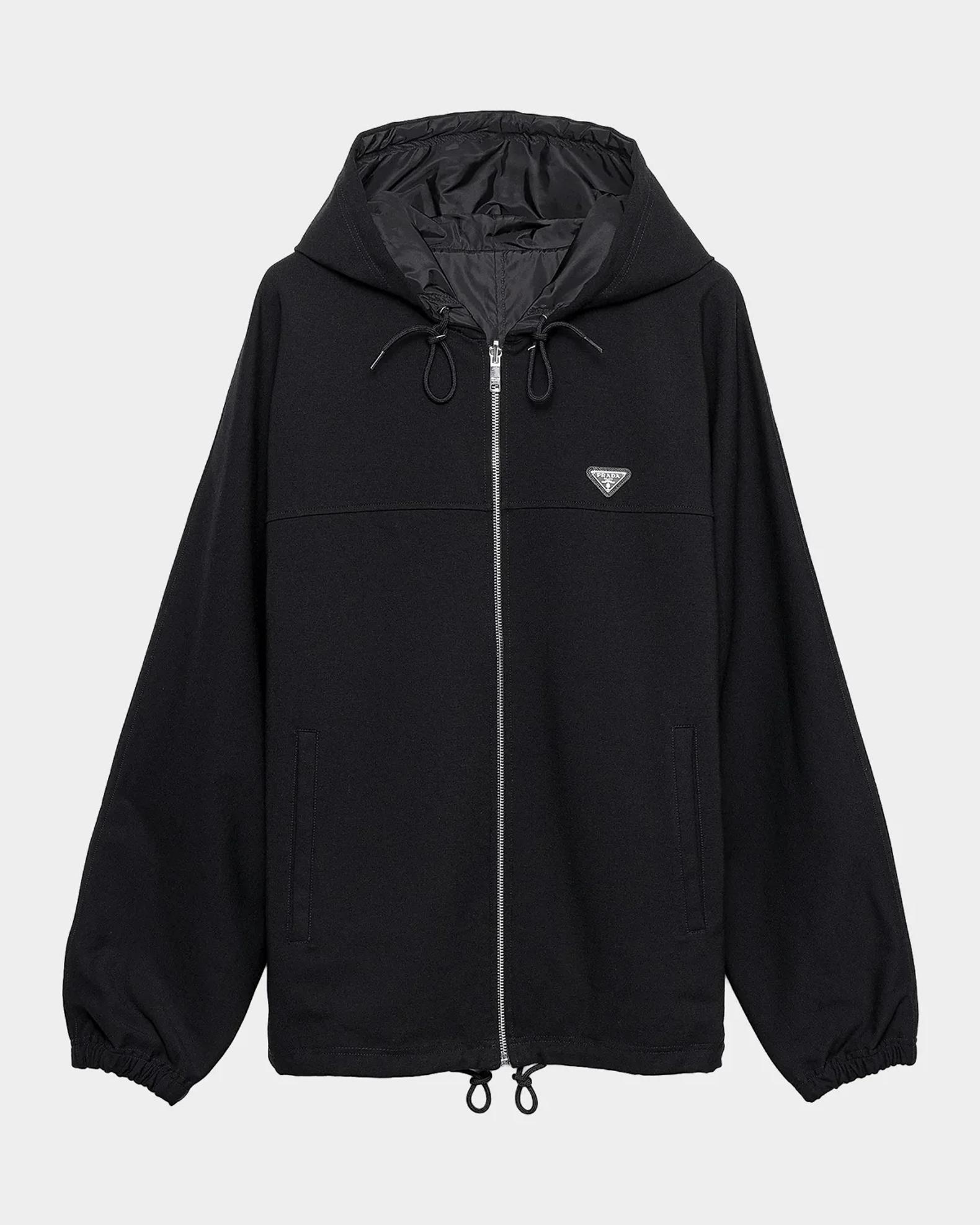 Prada Men's Technical Fleece Hoodie Jacket | Neiman Marcus