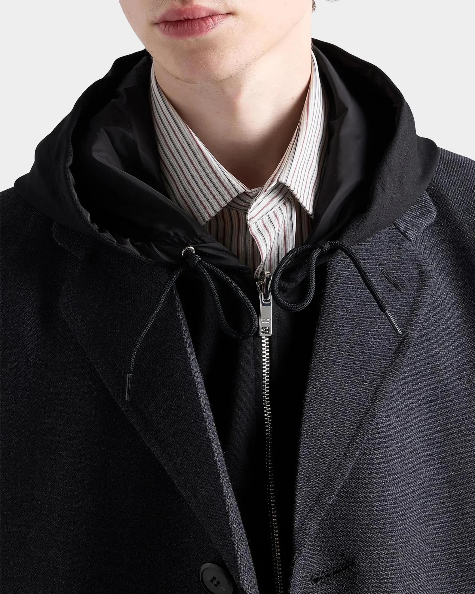 Prada Men's Technical Fleece Hoodie Jacket | Neiman Marcus