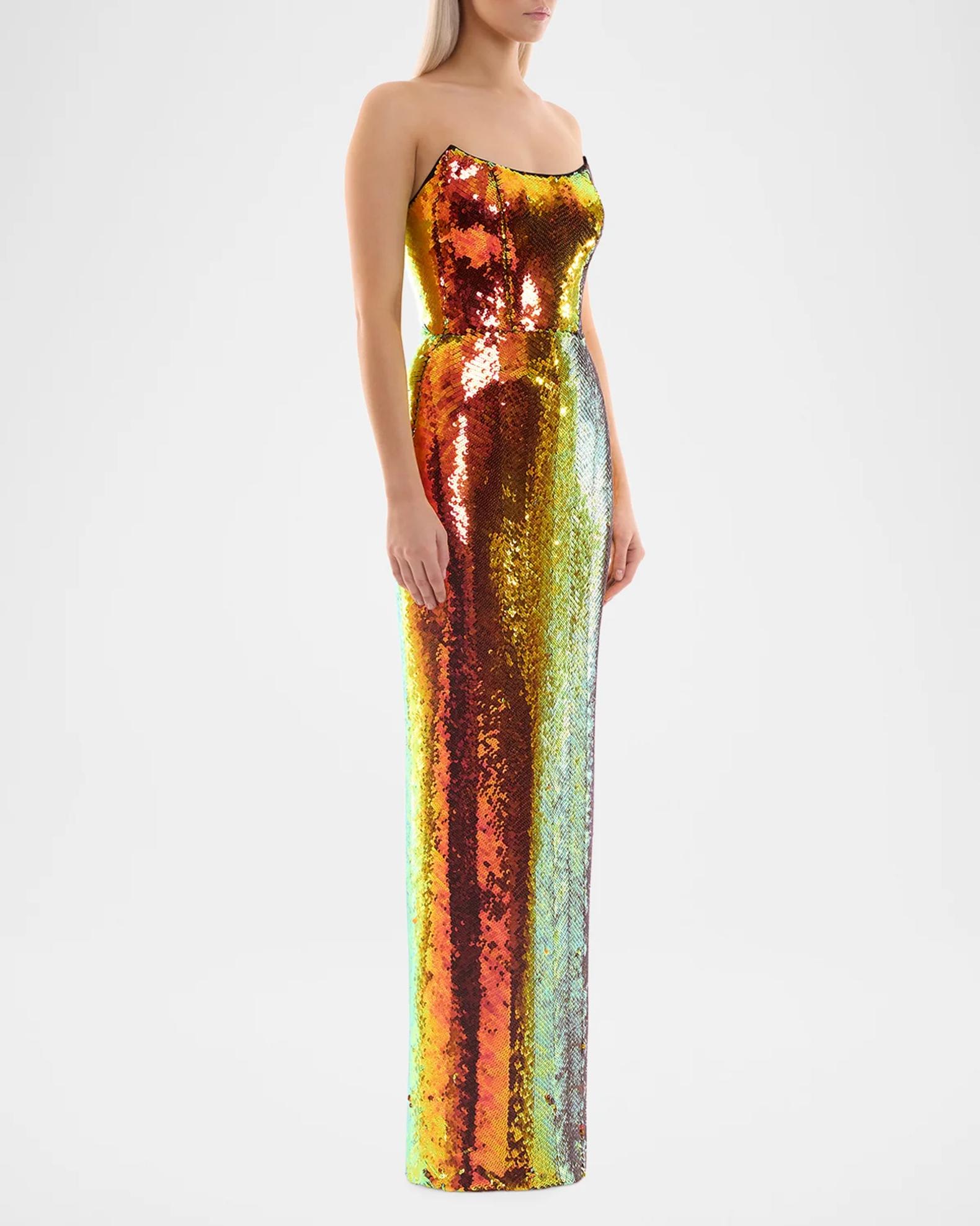 ZHIVAGO Mirage Strapless Sequin Column Gown | Neiman Marcus
