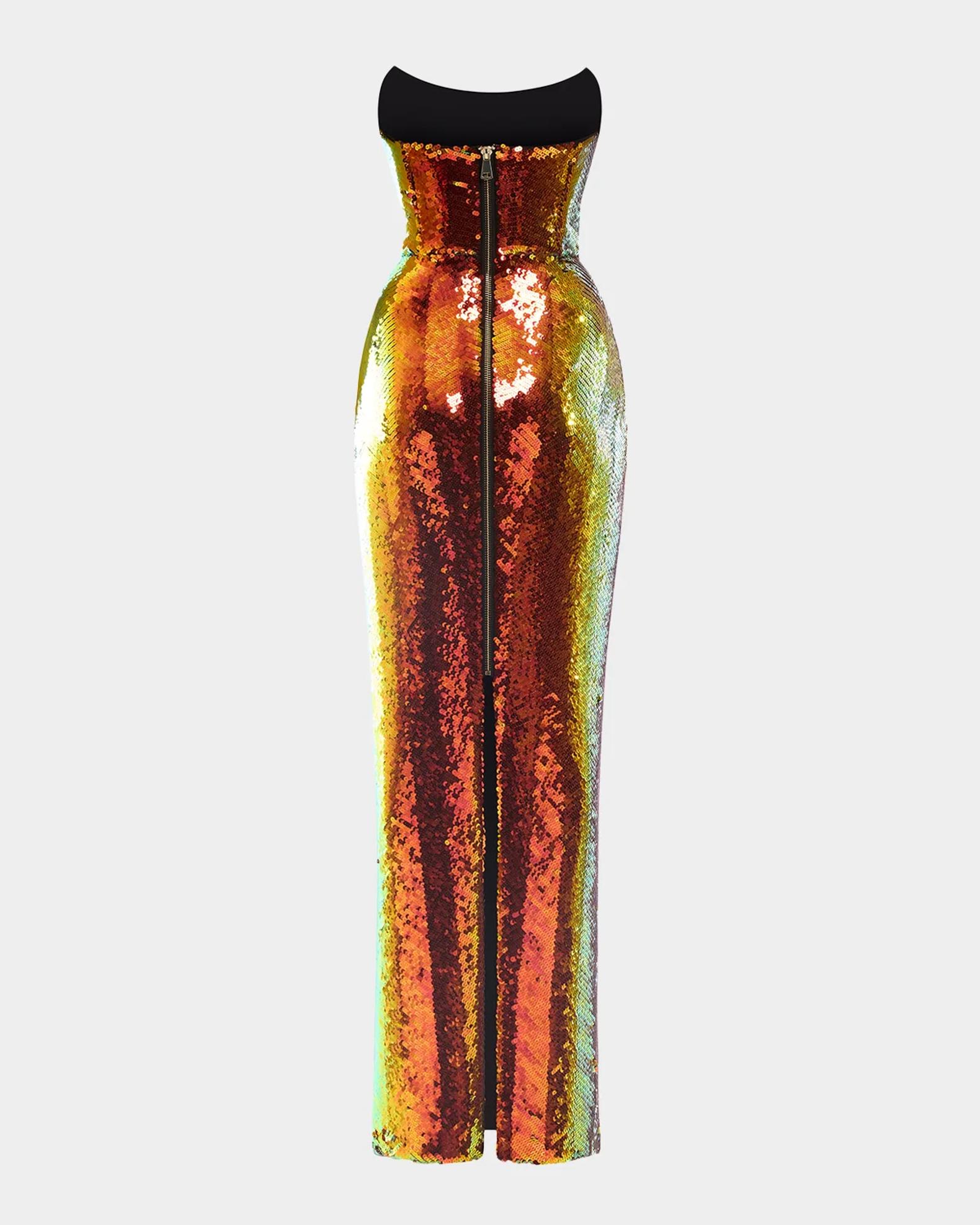 ZHIVAGO Mirage Strapless Sequin Column Gown | Neiman Marcus