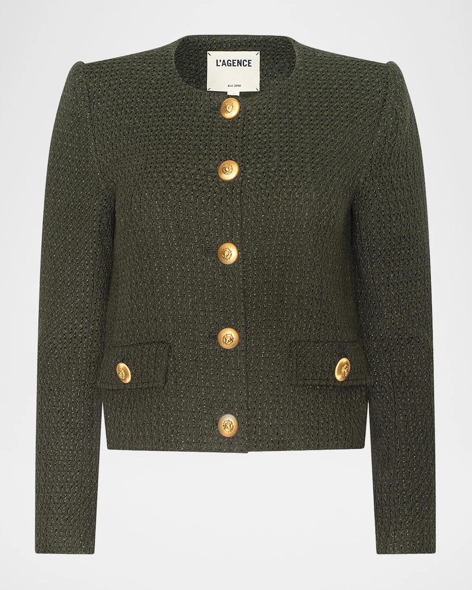 ジャケット・アウター CULLNI Tweed Collarless Jacket L'AGENCE Zell Collarless Jacket | Neiman Marcus