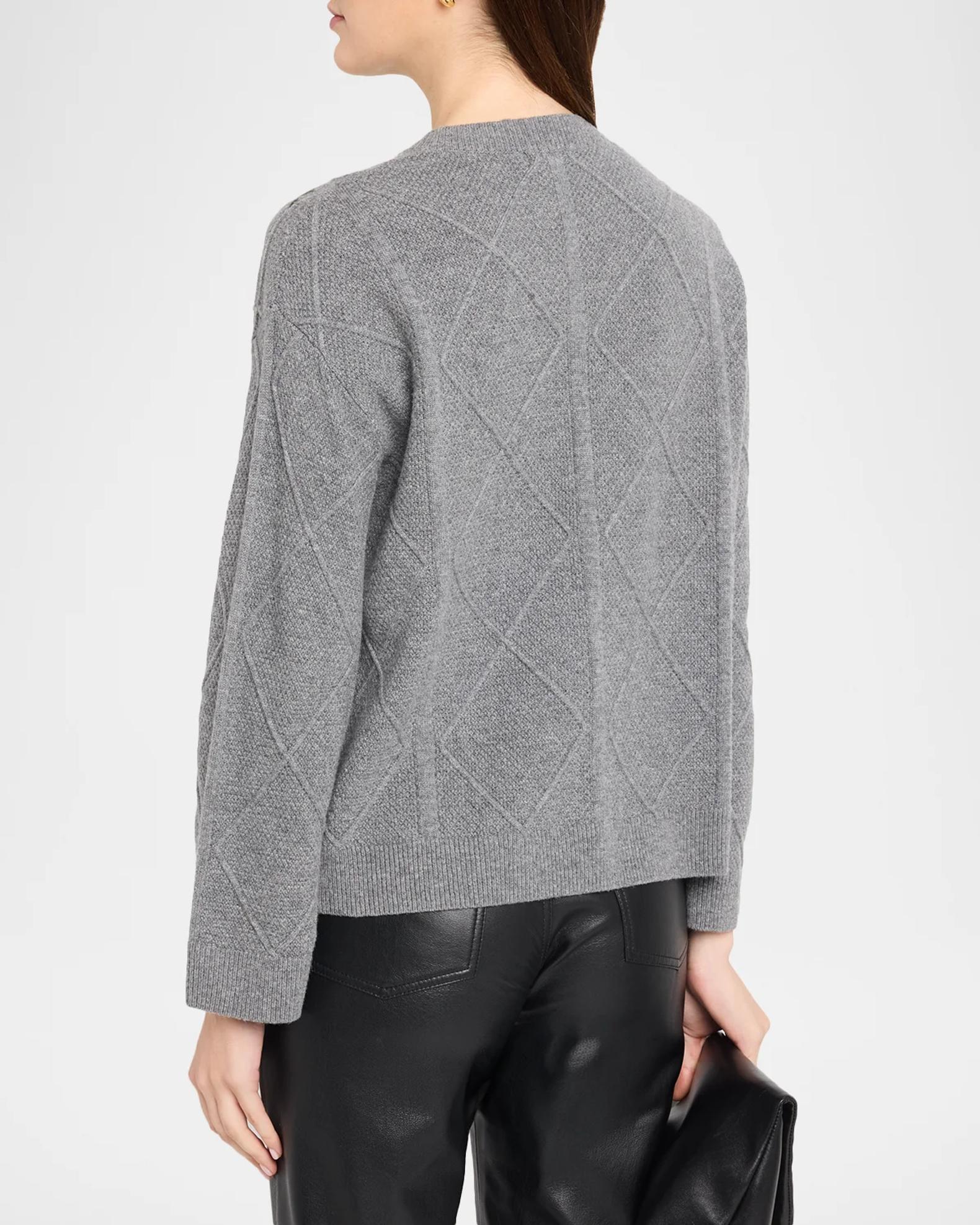 Johnny Was Embroidered Cable-Knit Sweater | Neiman Marcus