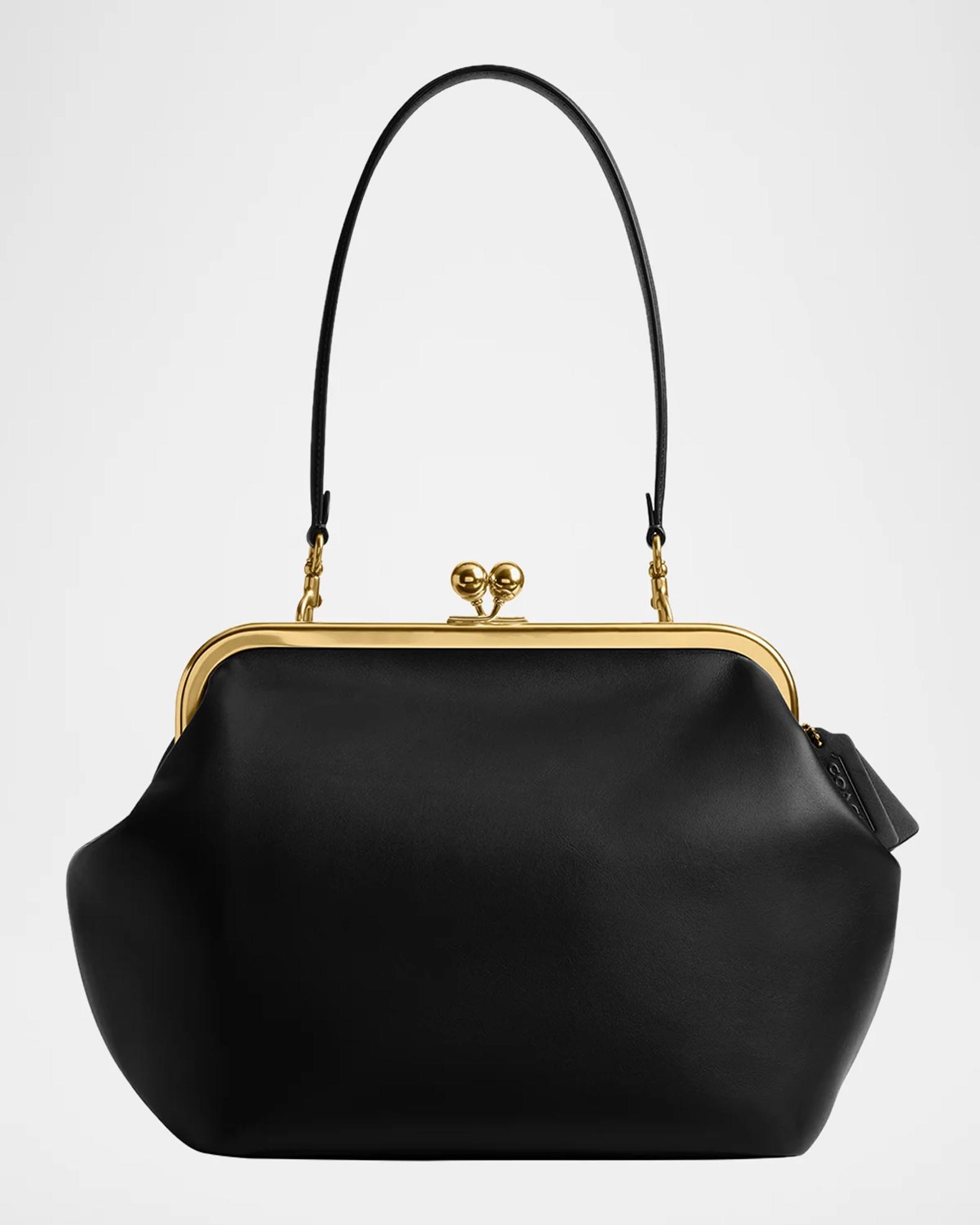 バッグ coach ergo kisslock leather hand bag COACH Kisslock Leather Carryall Shoulder Bag | Neiman Marcus