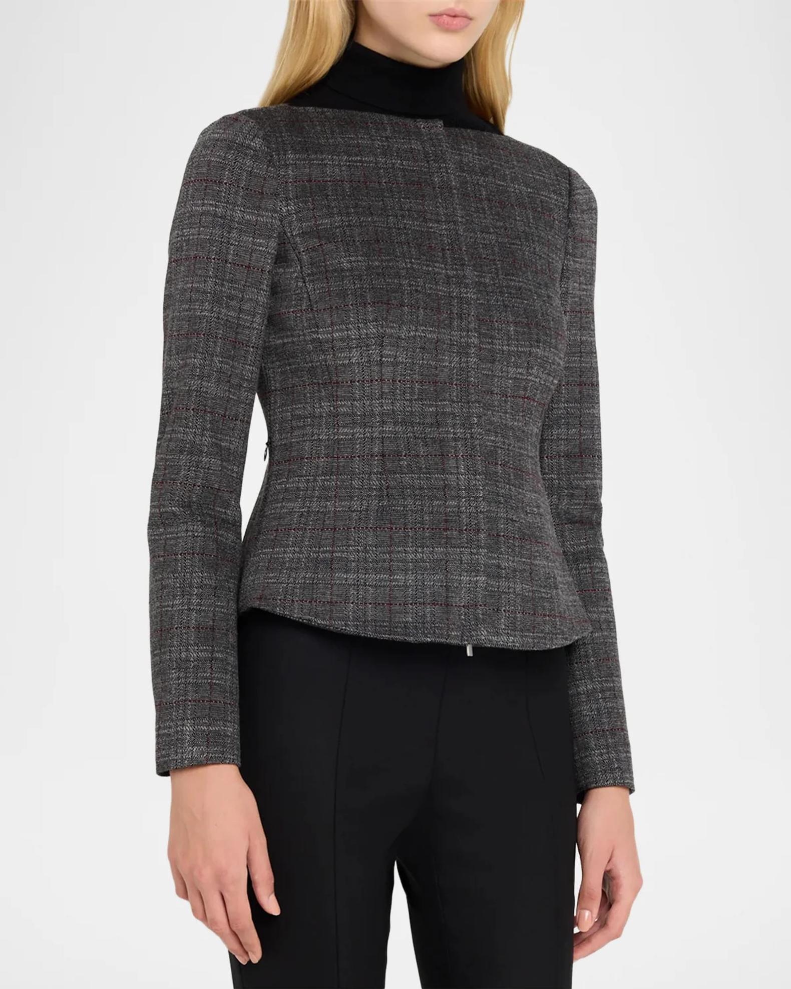 Theory Plaid Tweed Jacket | Neiman Marcus