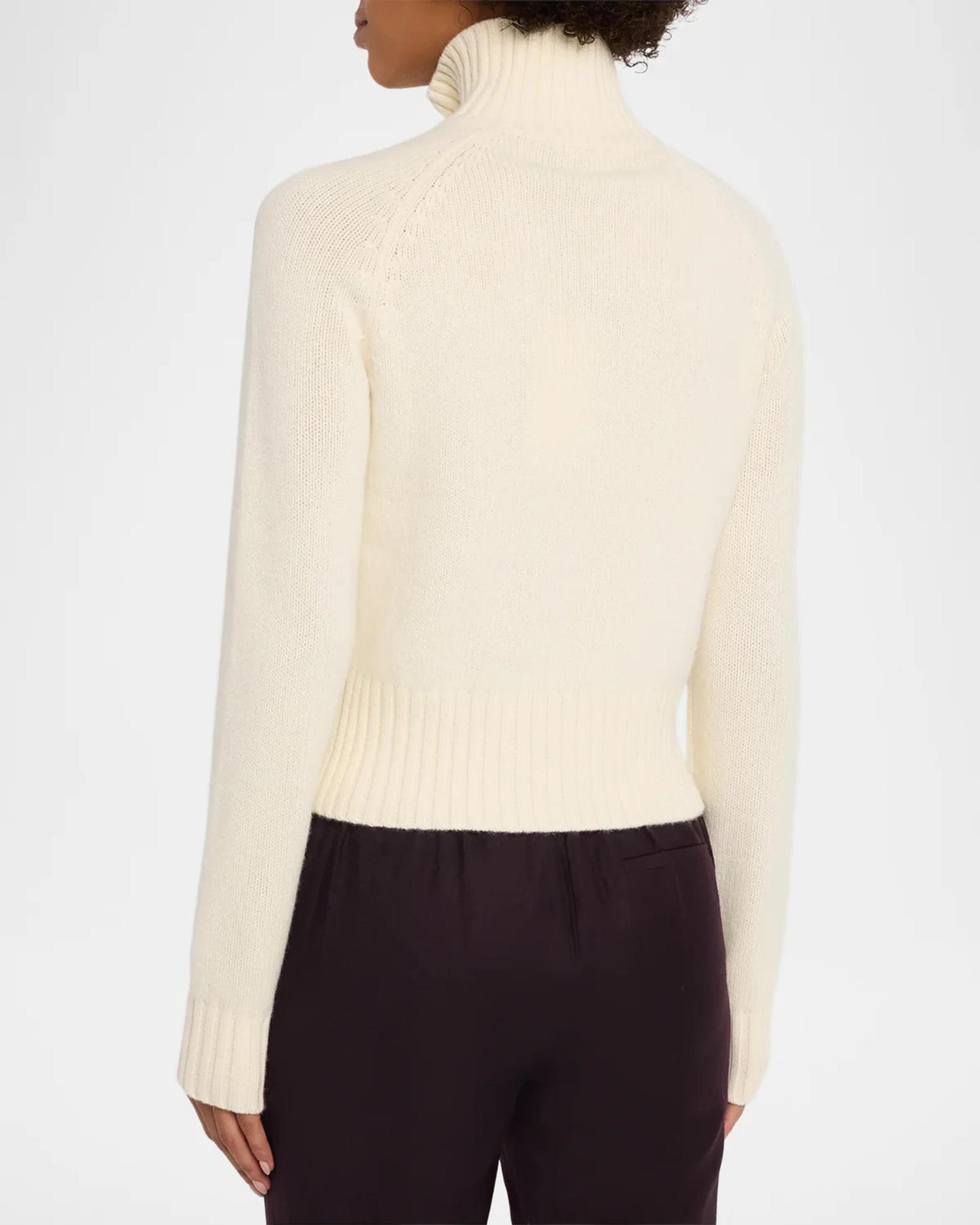 Theory Raglan-Sleeve Zip Wool Knit Cardigan | Neiman Marcus