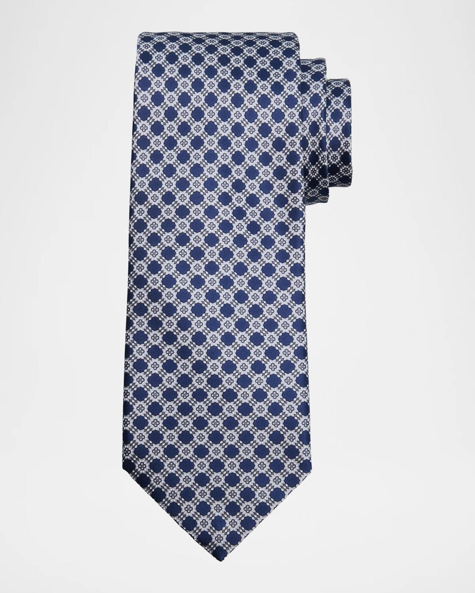 Stefano Ricci Men's Interlocked Grid Silk Tie | Neiman Marcus