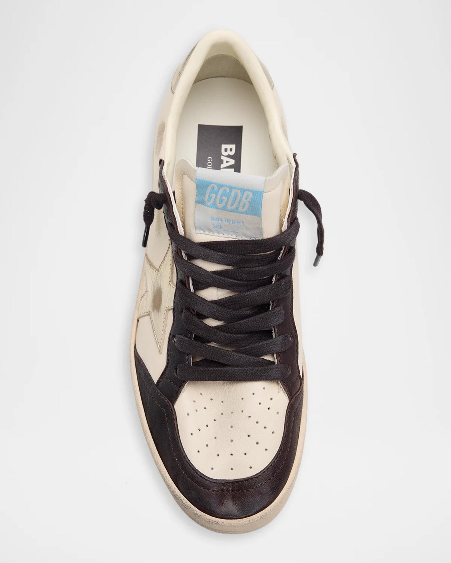 Golden Goose Ball Star Studded Leather Low-Top Sneakers | Neiman