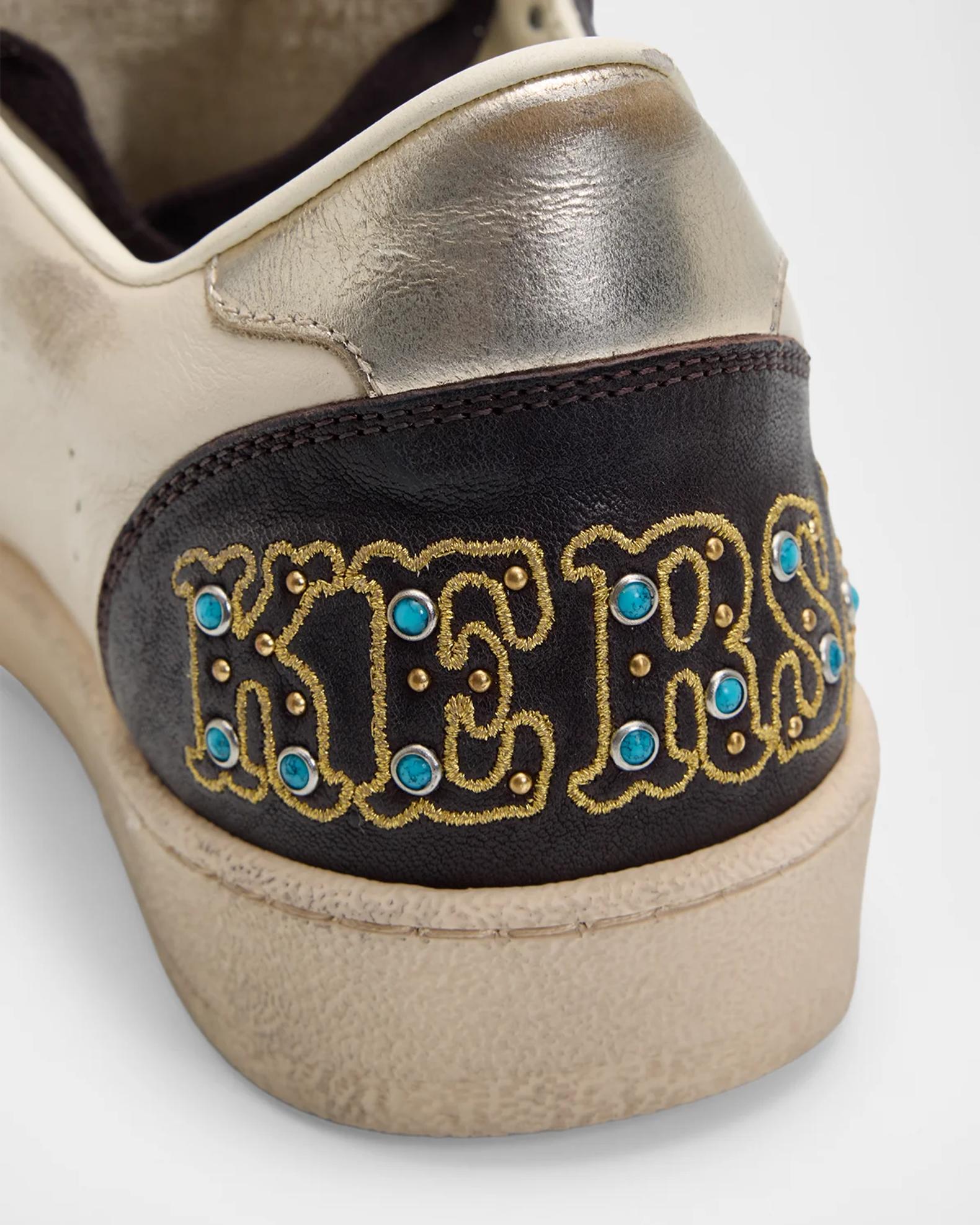 Golden Goose Ball Star Studded Leather Low-Top Sneakers | Neiman