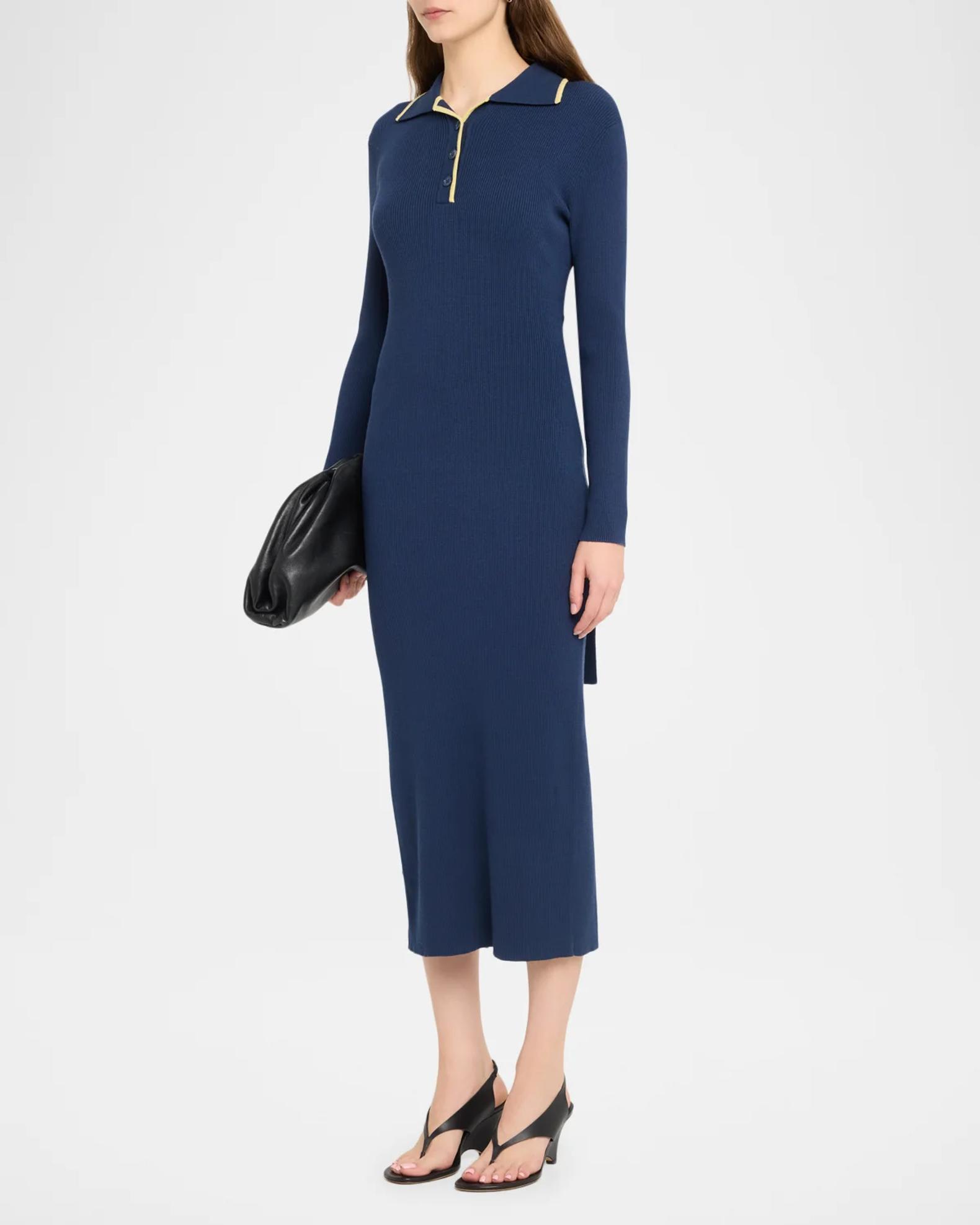 Toccin Carter Rib-Knit Self-Belt Midi Dress | Neiman Marcus