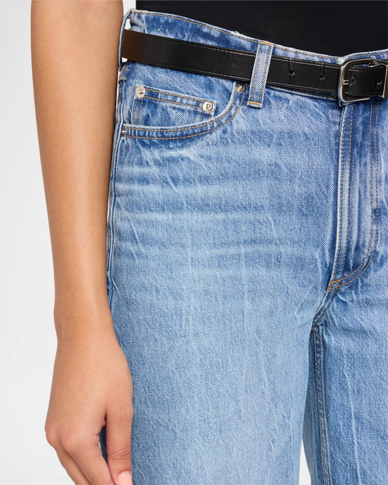 Brandon Maxwell The Lowry Acid Washed Straight-Leg Jeans | Neiman Marcus