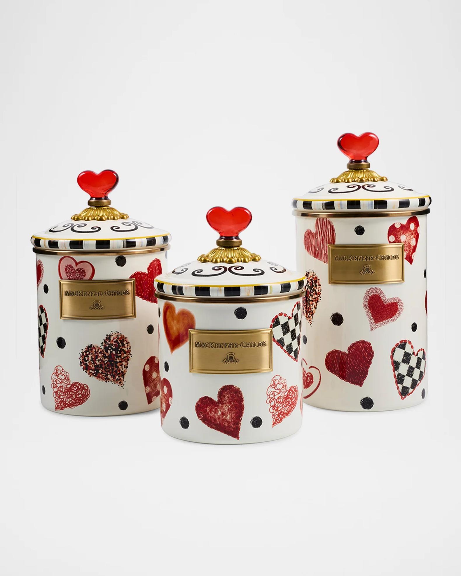 MacKenzie-Childs Small Heart Motif Canister | Neiman Marcus