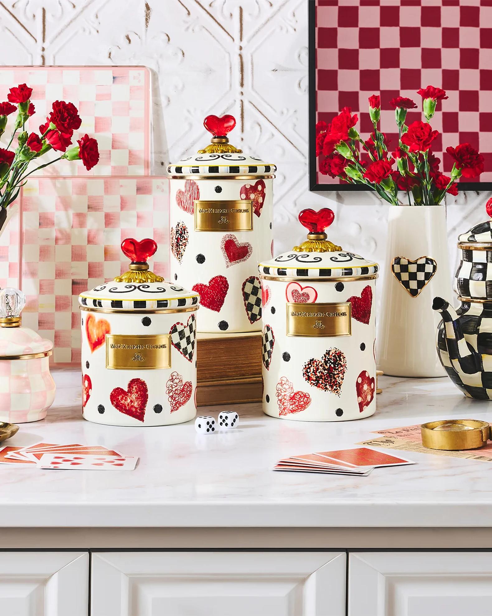 MacKenzie-Childs Small Heart Motif Canister | Neiman Marcus