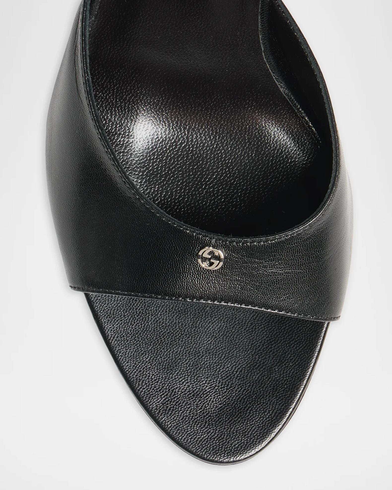 Gucci Brooks 80MM Leather Sandals | Neiman Marcus